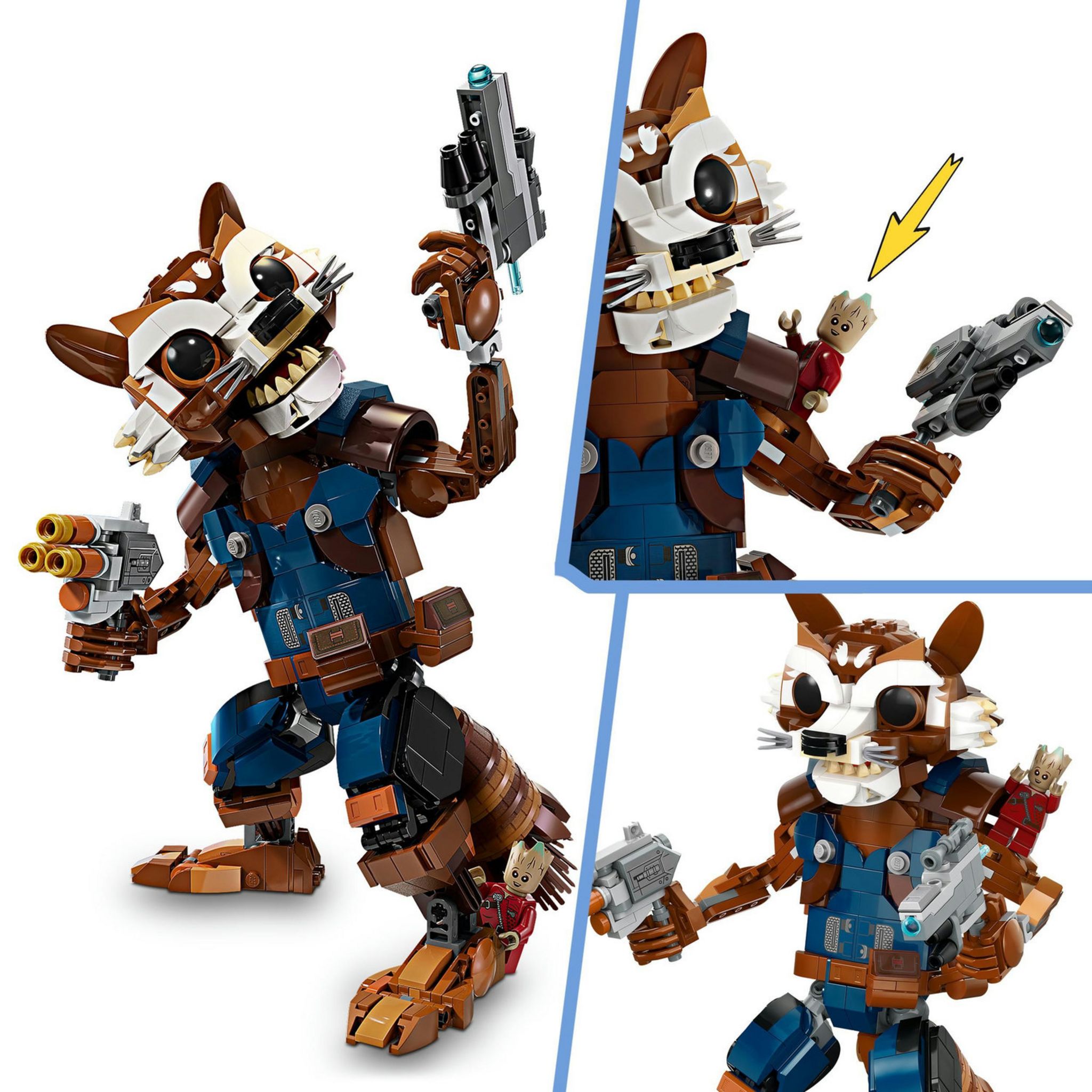 Voir la diapositive 4 : LEGO Marvel 76282 Rocket et Bébé Groot, Jouet pour Enfants, Film Les Gardiens de la Galaxie, Figurine de Super-Héros