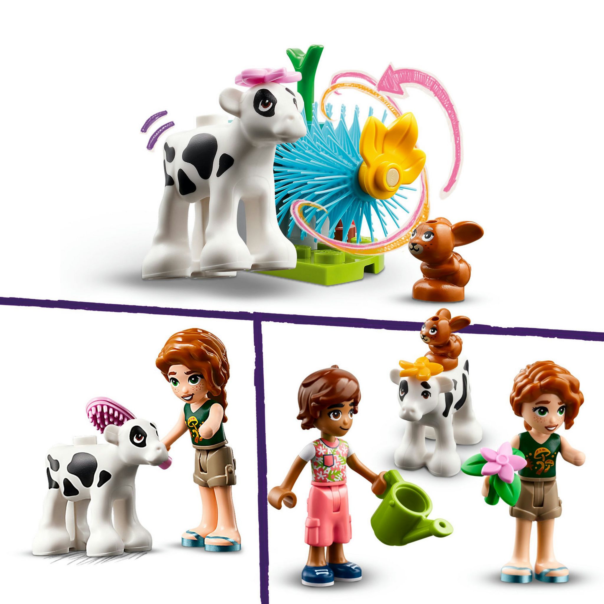 Voir la diapositive 6 : LEGO Friends 42607 L'Étable du Veau d'Autumn, Jouet de Ferme avec Animaux pour Enfants, 2 Figurines, Figurine de Lapin