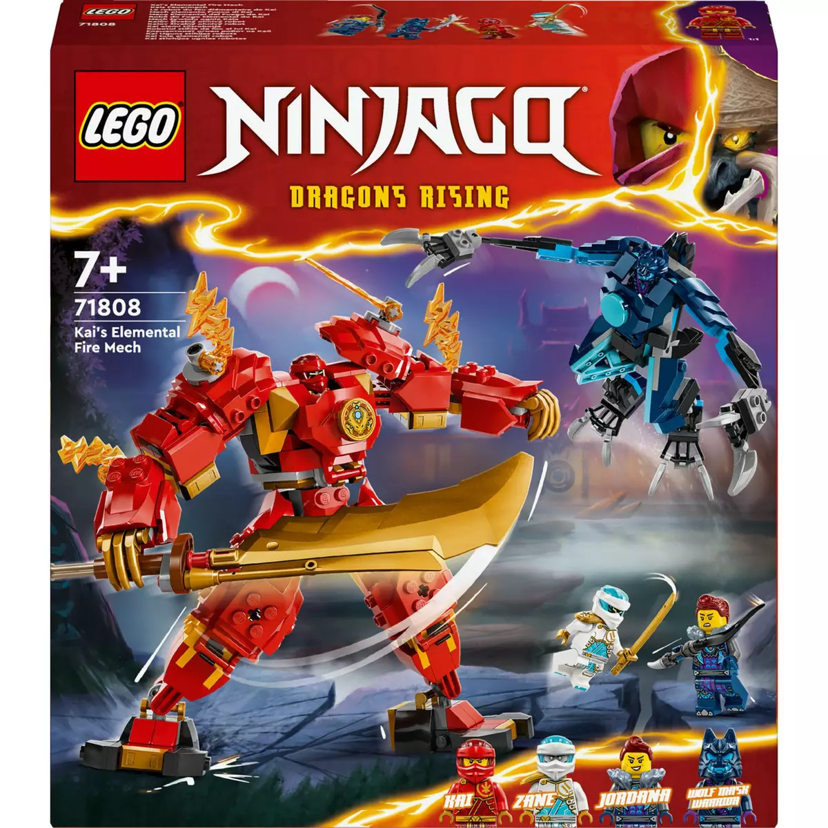 LEGO NINJAGO 71808 Le Robot Élémentaire du Feu de Kai, Jouet Ninja avec  Figurine Personnalisable Plus Minifigurines Kai et Zane pas cher 