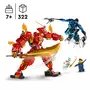 LEGO NINJAGO 71808 Le Robot Élémentaire du Feu de Kai, Jouet Ninja avec Figurine Personnalisable Plus Minifigurines Kai et Zane