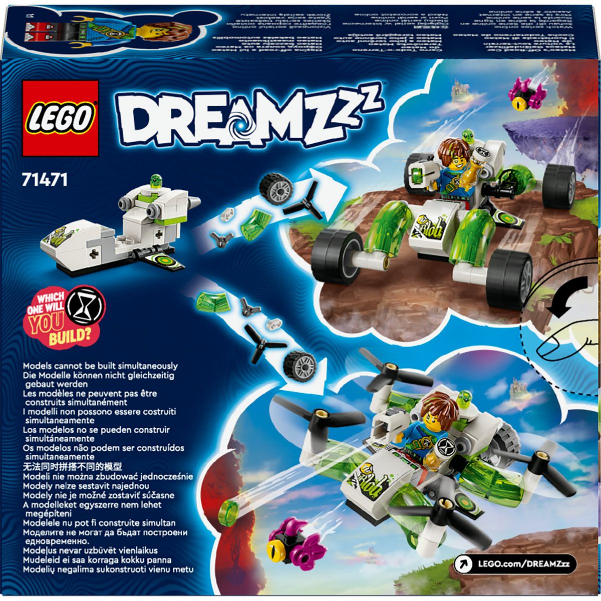LEGO DREAMZzz 71471 La Voiture tout-terrain de Mateo, Jouet avec Figurines, Buggy et Quadcopter Convertibles