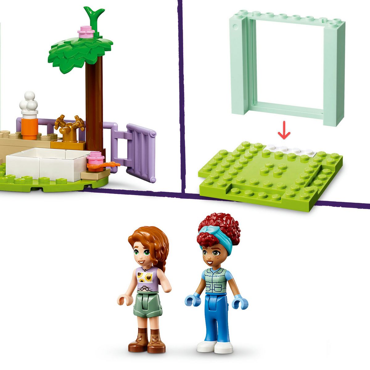 LEGO Friends 42632 La Clinique Vétérinaire des Animaux de la Ferme, Jouet avec 2 Figurines et 3 Animaux, Cadeau Enfants