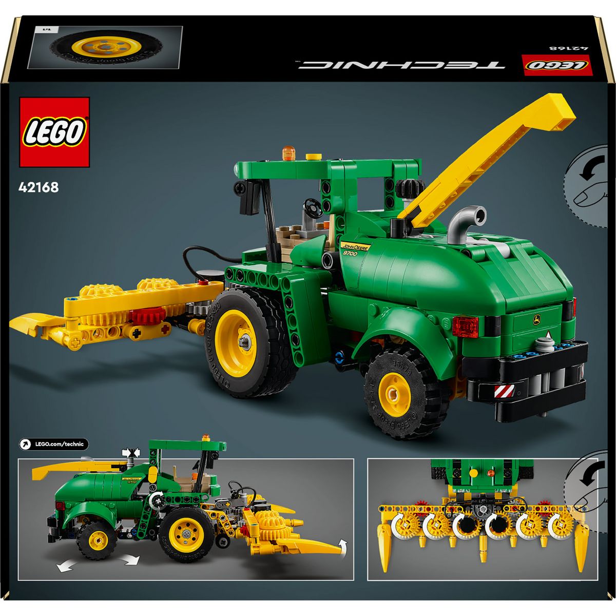 LEGO Technic 42168 John Deere 9700 Forage Harvester, Jouet de Tracteur Agricole, Cadeau Enfants 9 Ans