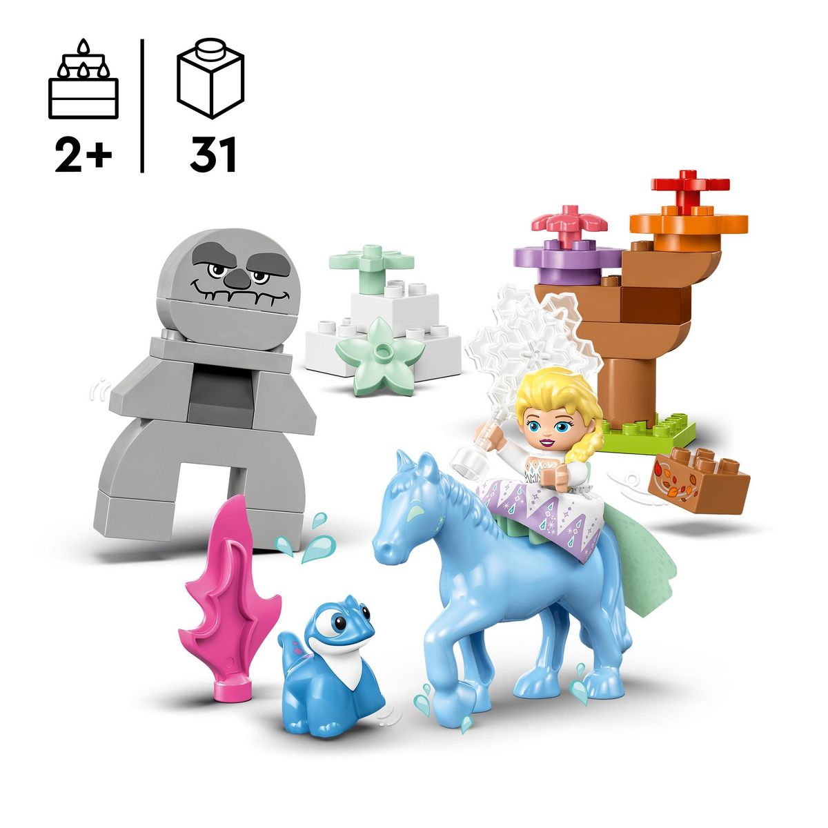 LEGO DUPLO 10418 - Elsa et Bruni dans la forêt enchanté Disney Reine des Neiges