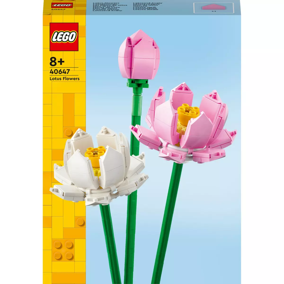 LEGO Creator 40647 Les Fleurs de Lotus, Kit de Construction pour Filles et Garçons Dès 8 Ans, avec 3 Fleurs Artificielles