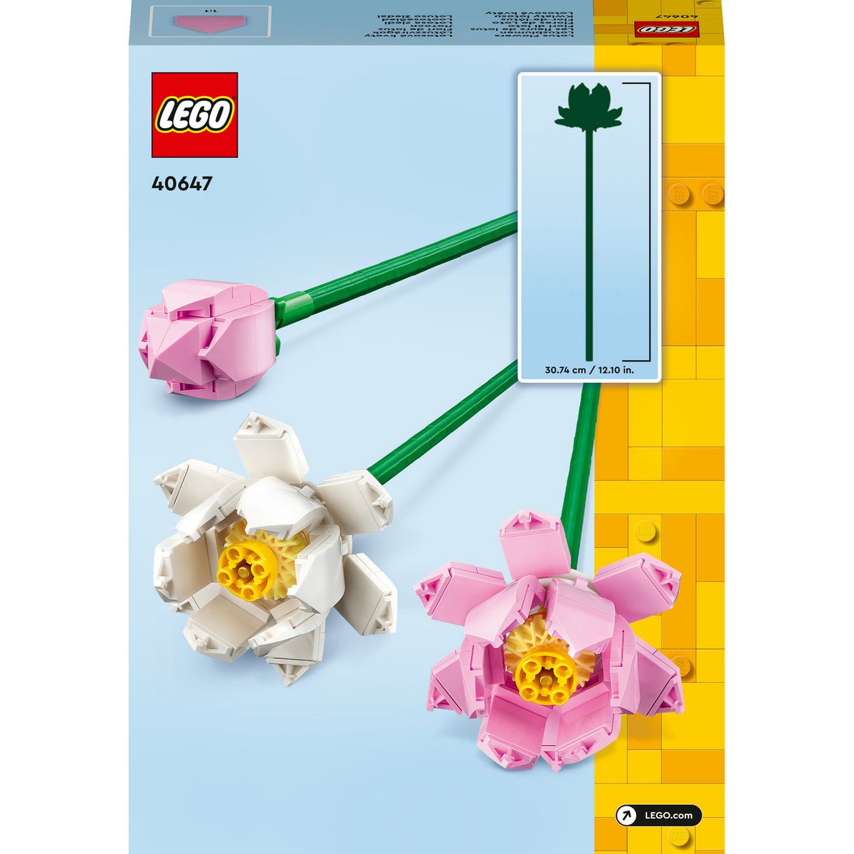 LEGO Creator 40647 Les Fleurs de Lotus, Kit de Construction pour Filles et Garçons Dès 8 Ans, avec 3 Fleurs Artificielles