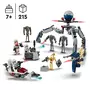 LEGO Star Wars 75372 Pack de Combat des Clone Troopers et Droïdes de Combat, Jouet avec Speeder Bike et Figurine
