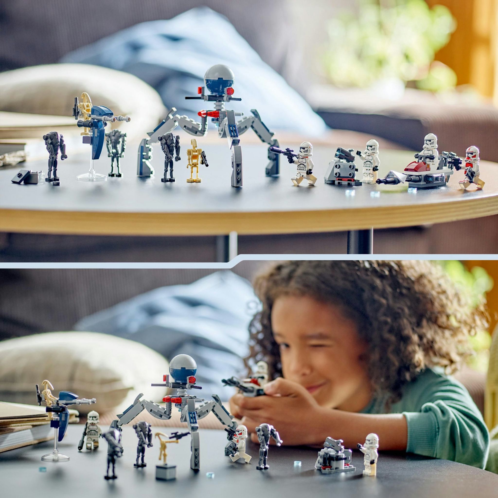 Voir la diapositive 7 : LEGO Star Wars 75372 Pack de Combat des Clone Troopers et Droïdes de Combat, Jouet avec Speeder Bike et Figurine