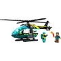 Voir la diapositive 2 : LEGO City 60405 L'Hélicoptère des Urgences, Jouet pour Enfants, avec Minifigurines : Pilote, Randonneur et Sauveteur
