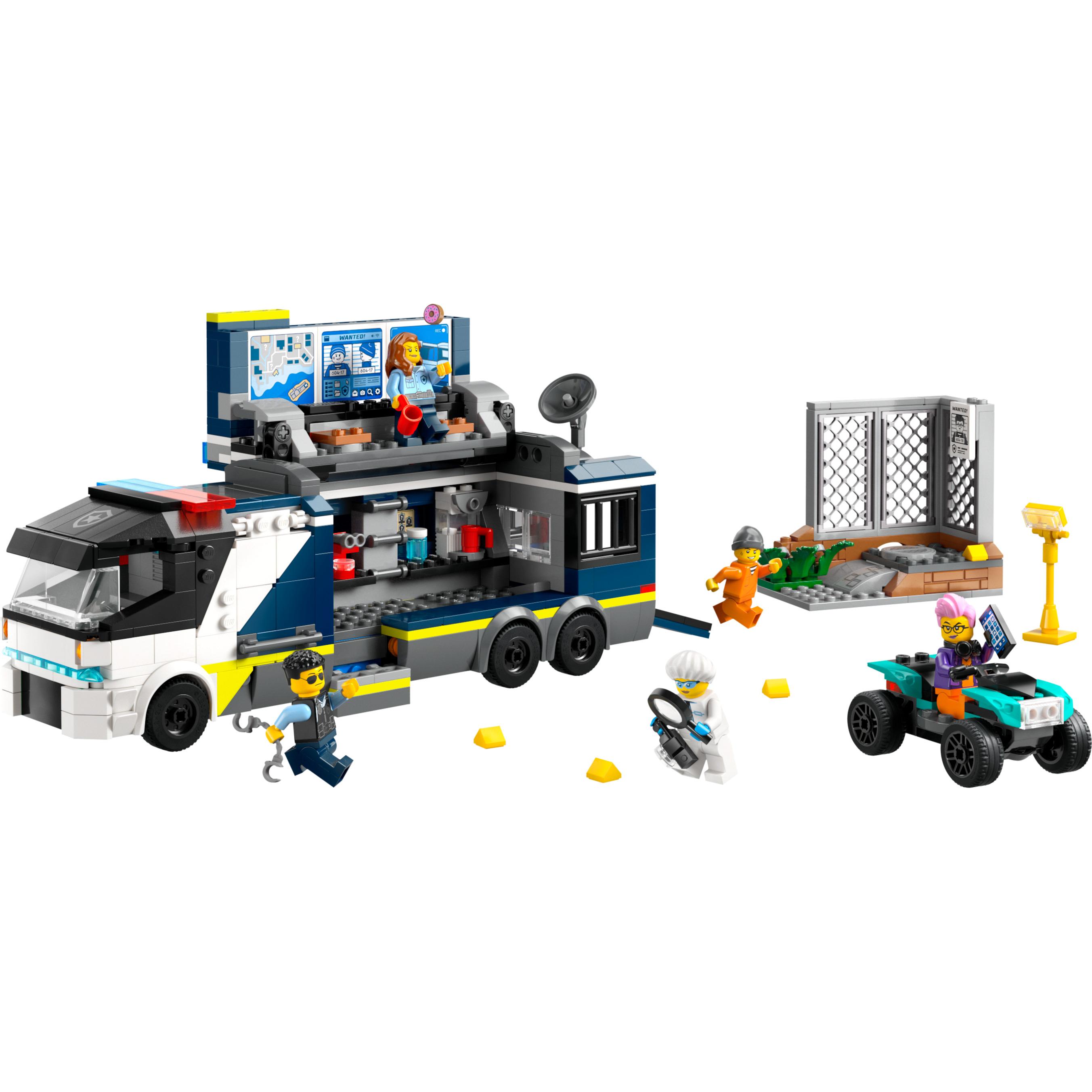 Voir la diapositive 2 : LEGO City 60418 Le Laboratoire de Police Scientifique Mobile, Jouet de Quad, Cadeau Enfants Dès 7 Ans, et Minifigurines