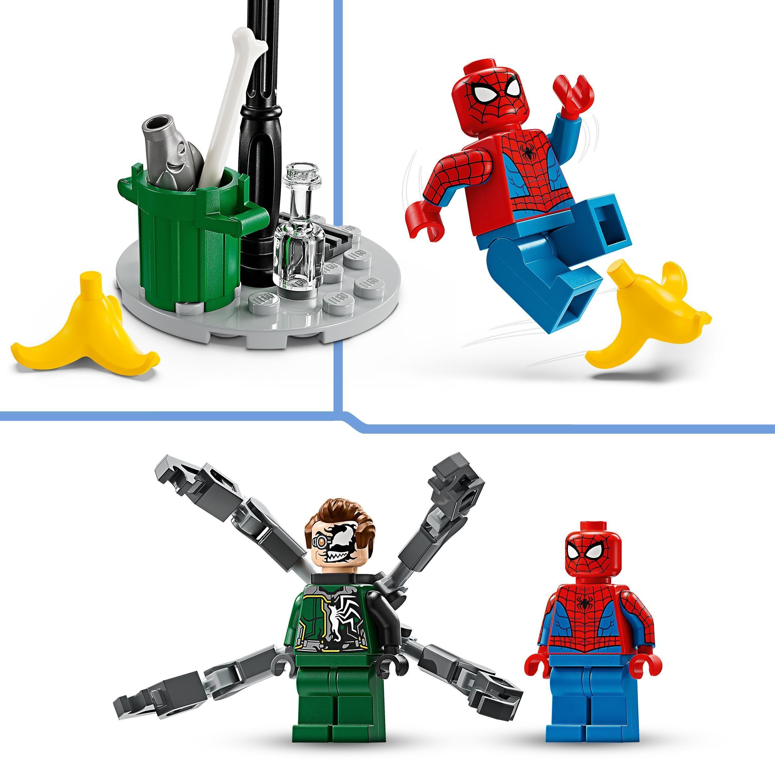Voir la diapositive 5 : LEGO Marvel 76275 La Course-poursuite en Moto : Spider-Man contre Docteur Octopus, Jouet avec Moto avec Canons