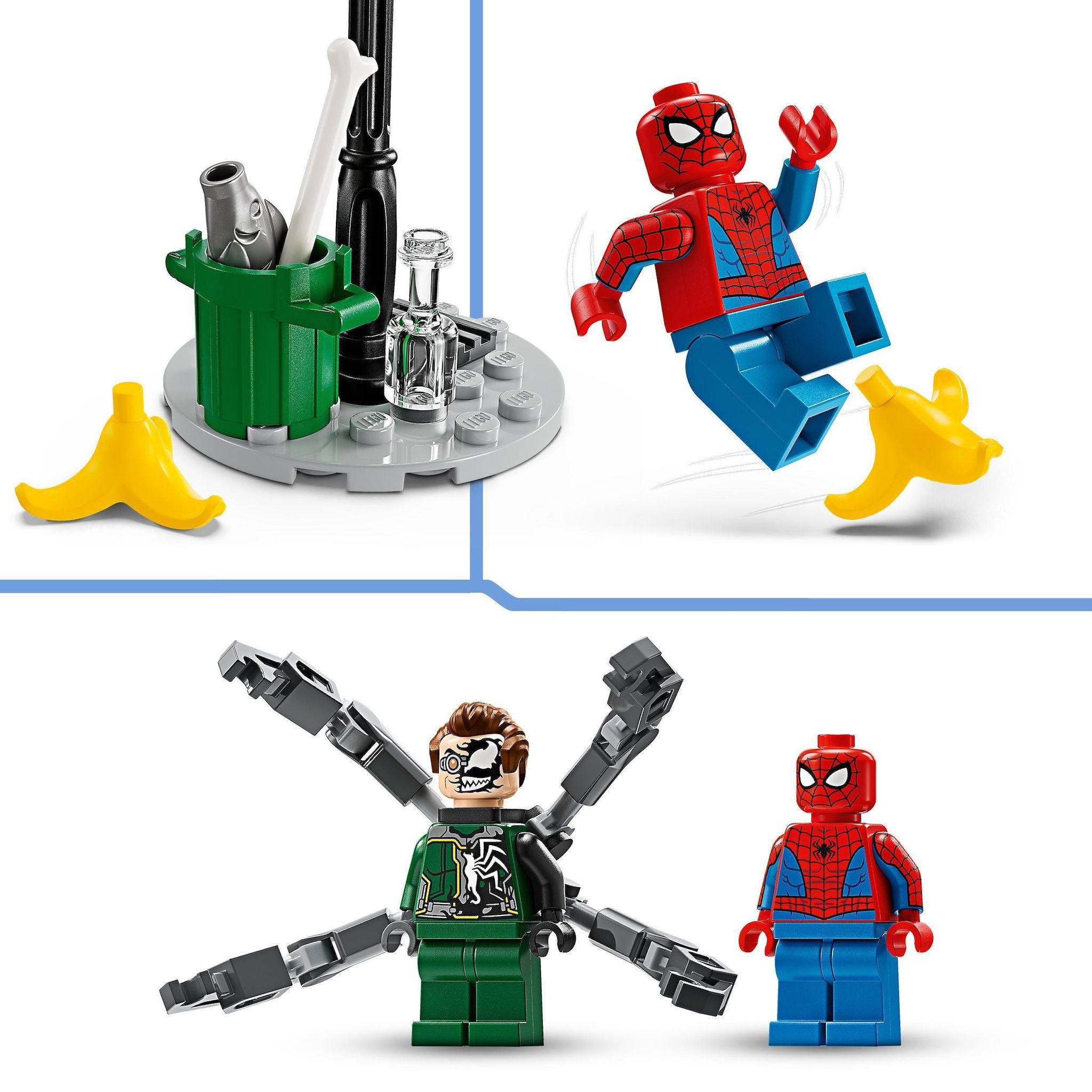 Voir la diapositive 5 : LEGO Marvel 76275 La Course-poursuite en Moto : Spider-Man contre Docteur Octopus, Jouet avec Moto avec Canons
