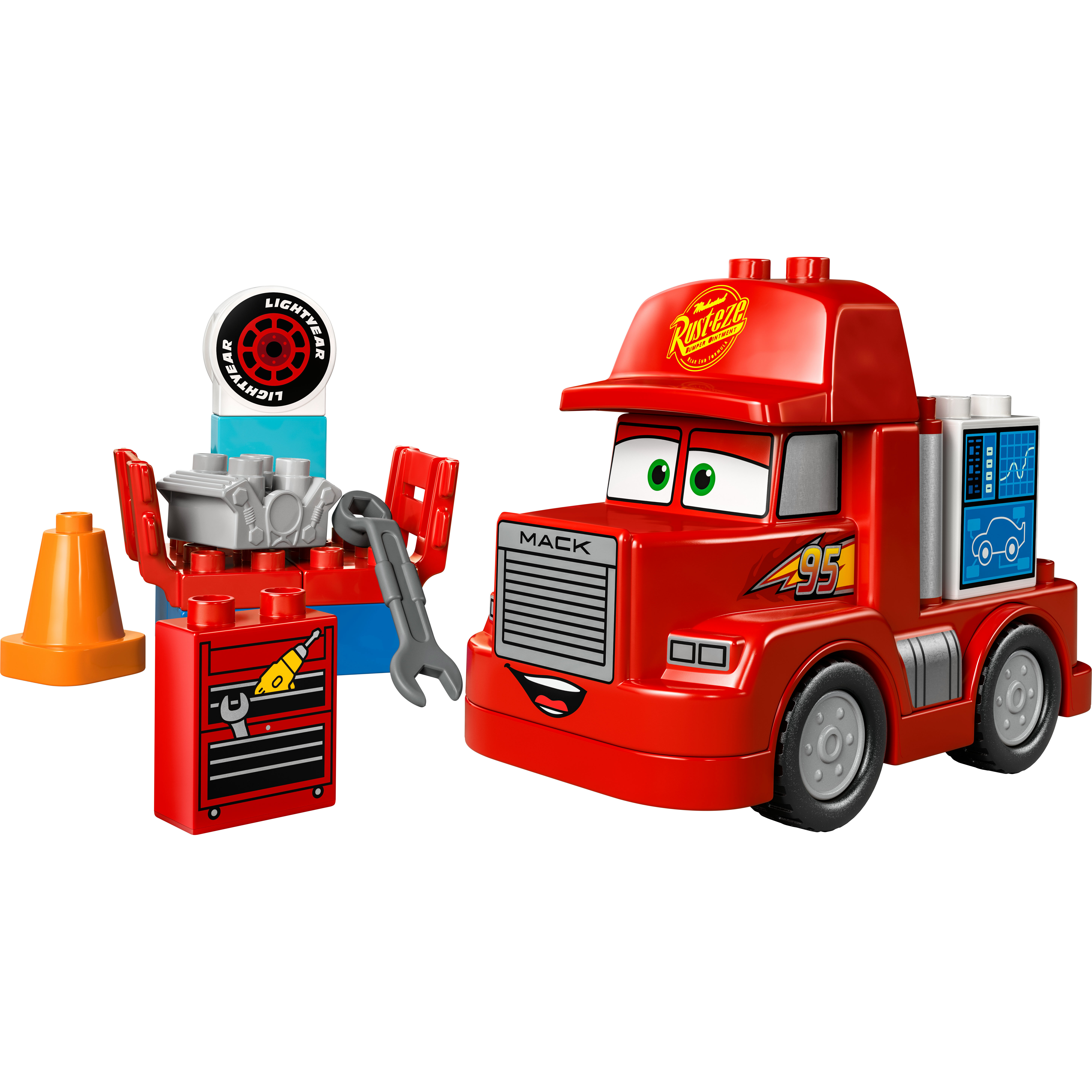 Voir la diapositive 2 : LEGO DUPLO 10417 - Mack at The Race