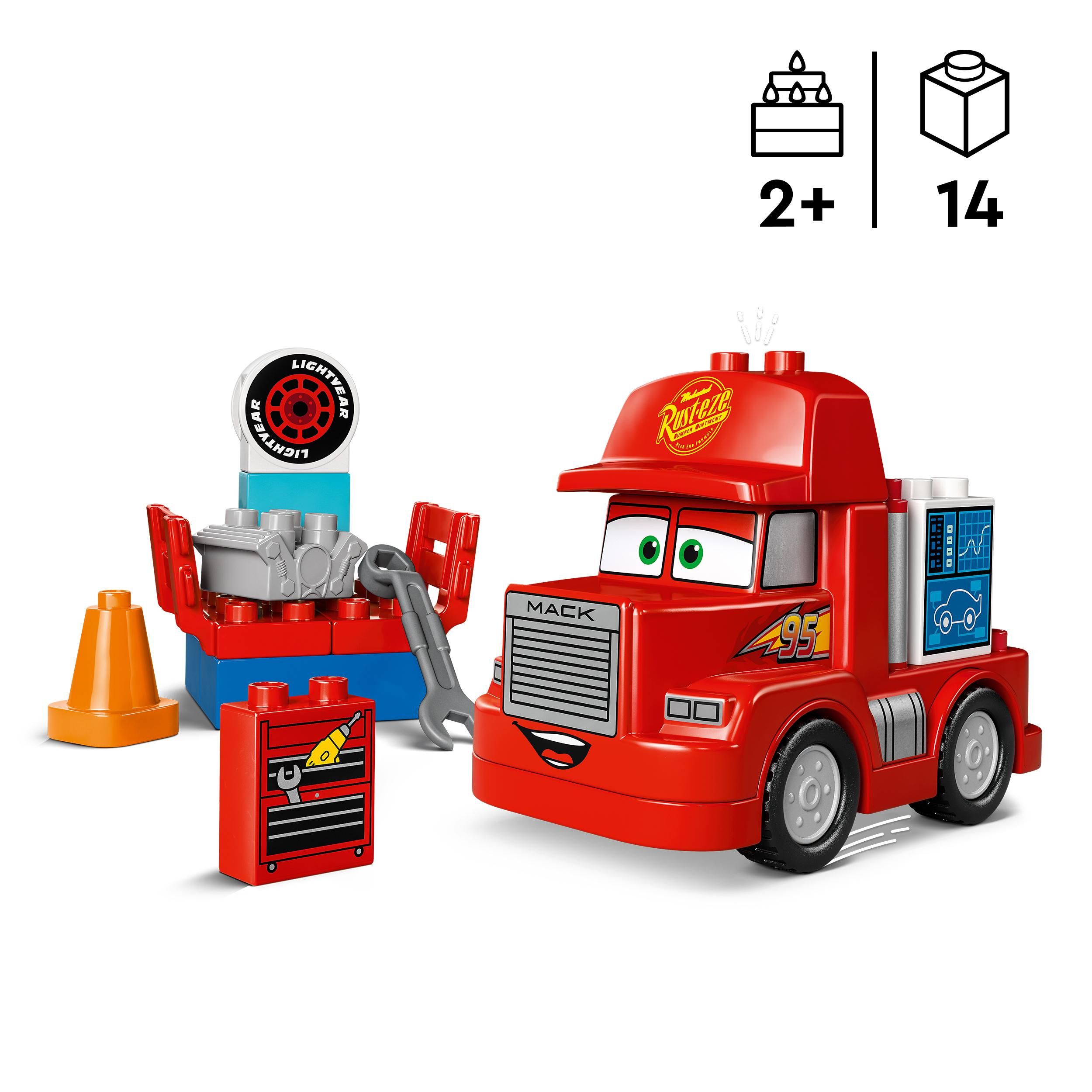Voir la diapositive 3 : LEGO DUPLO 10417 - Mack at The Race