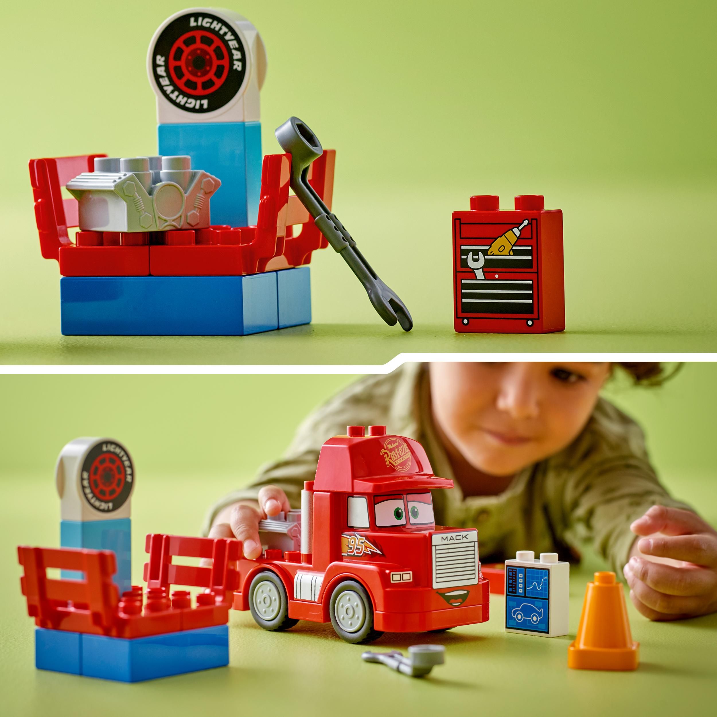 Voir la diapositive 5 : LEGO DUPLO 10417 - Mack at The Race