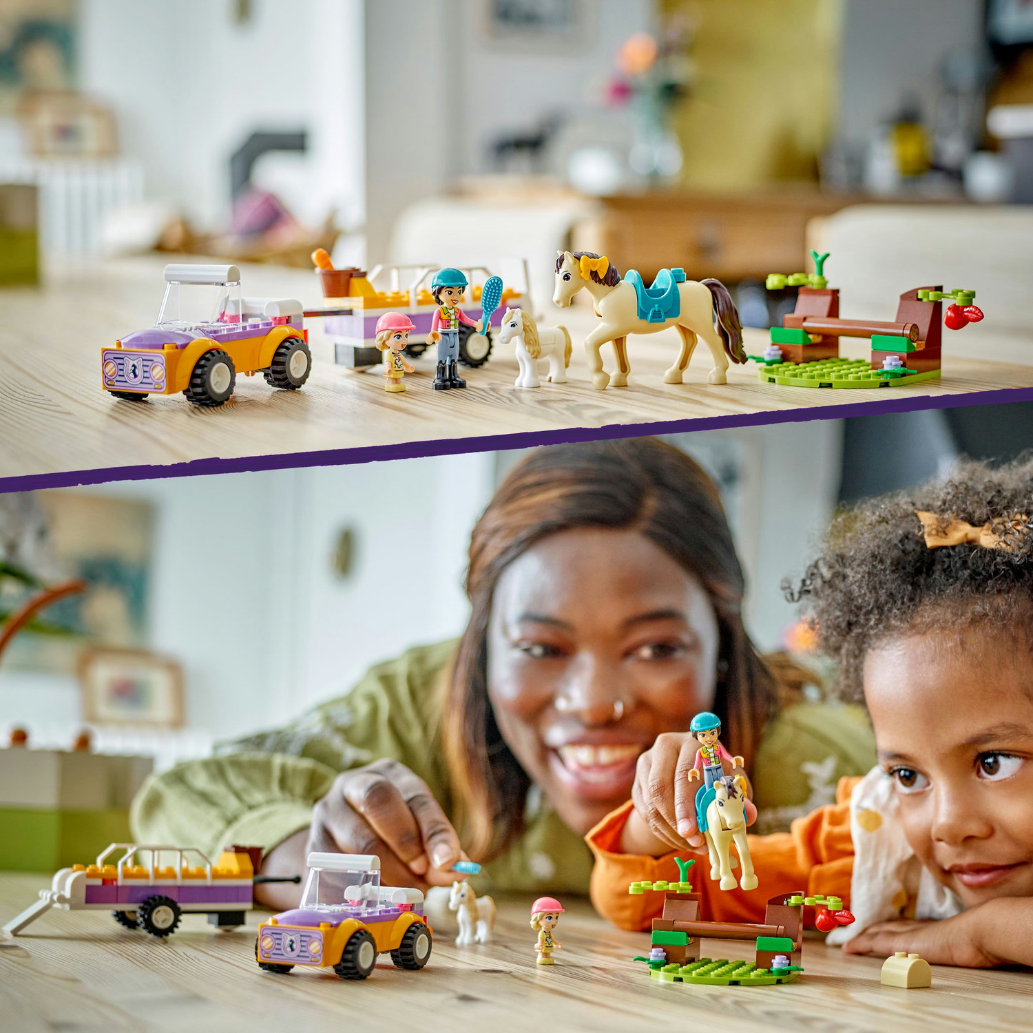 Voir la diapositive 6 : LEGO Friends 42634 La Remorque du Cheval et du Poney, Jouet avec Figurines Liann, Zoya et 2 Figurines d'Animaux