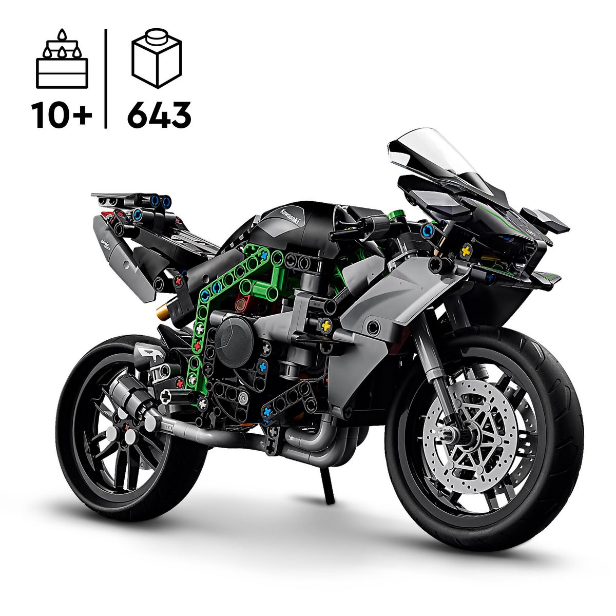 LEGO LEGO Technic 42170 La Moto Kawasaki Ninja H2R, Idée Cadeau pour Enfants, Jouet Créatif