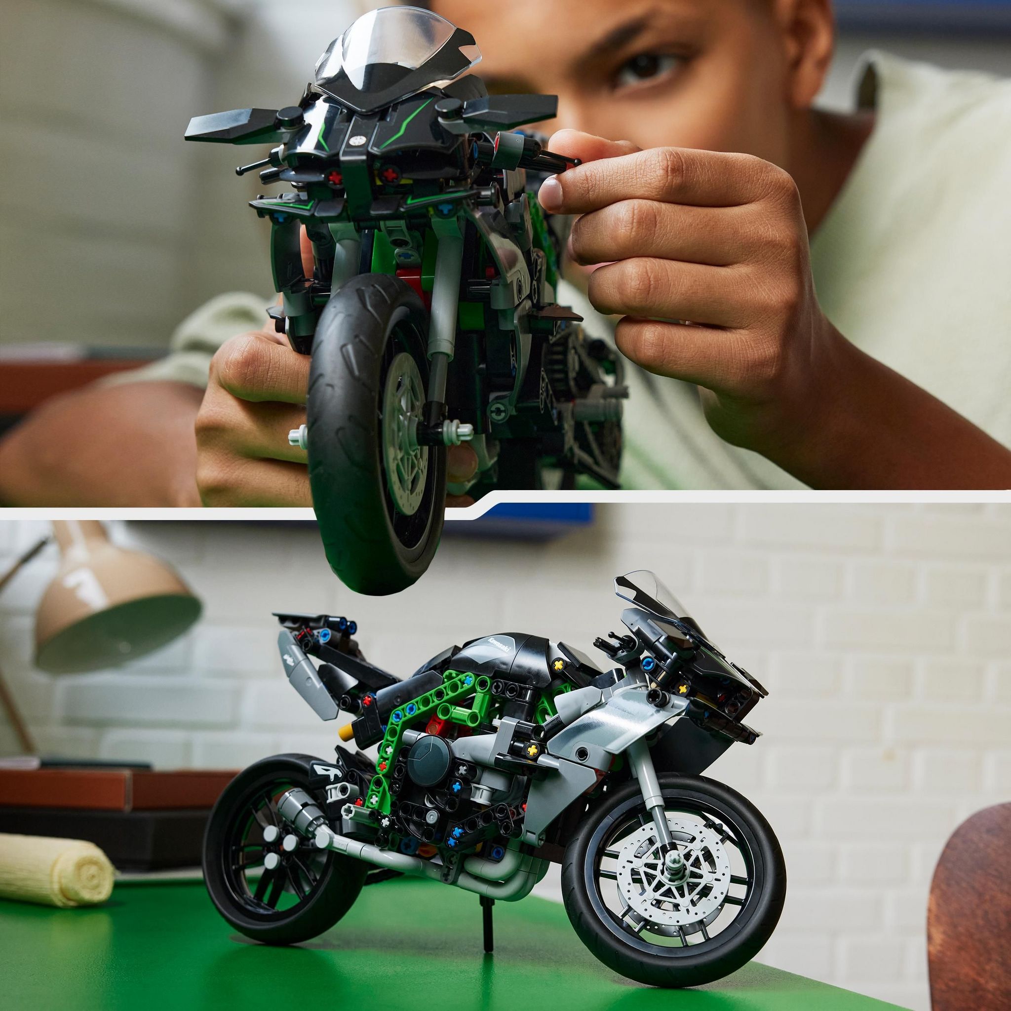 Voir la diapositive 6 : LEGO LEGO Technic 42170 La Moto Kawasaki Ninja H2R, Idée Cadeau pour Enfants, Jouet Créatif