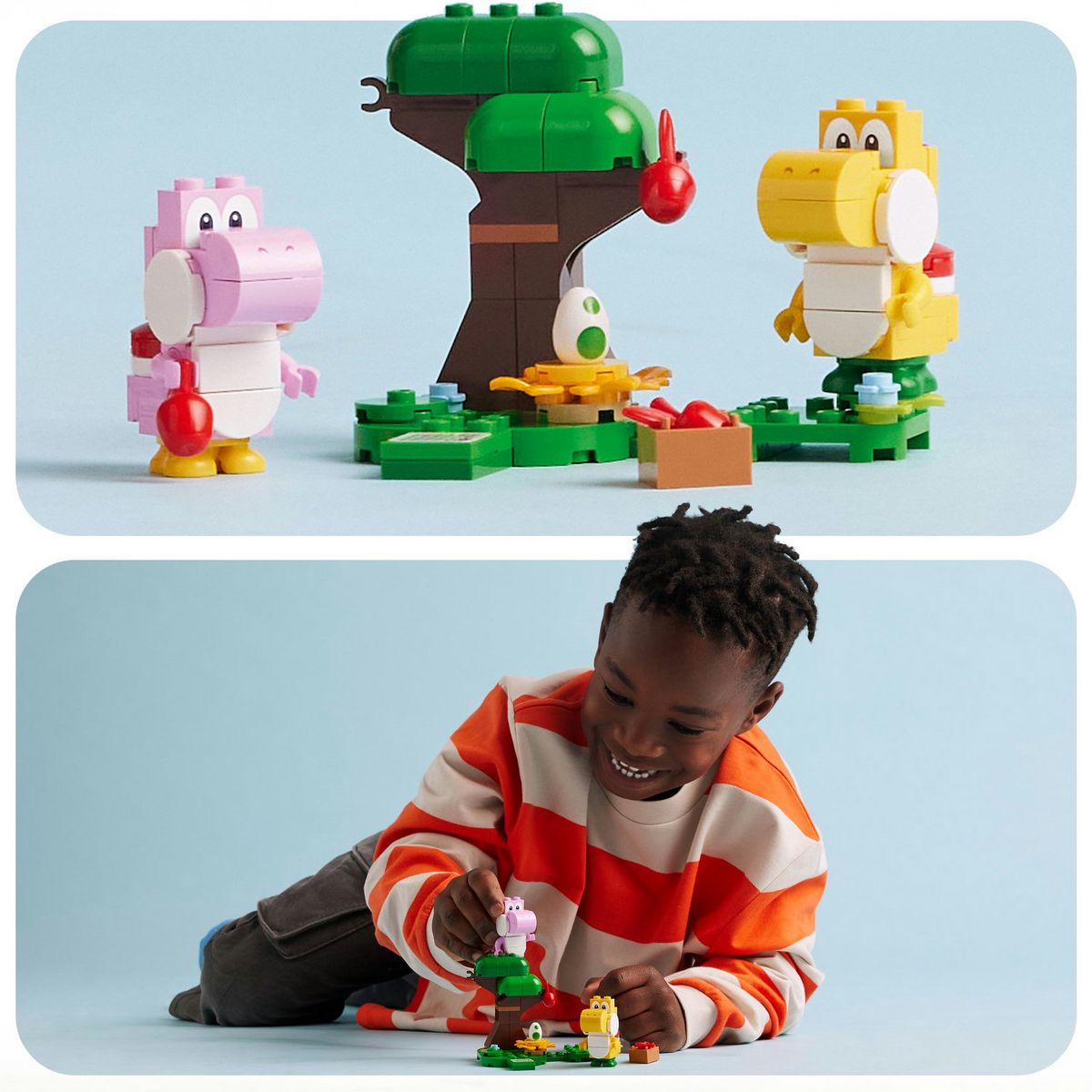 LEGO Super Mario 71428 Ensemble d'Extension Forêt de Yoshi, Jouet pour Enfants avec 2 Figurines Yoshi