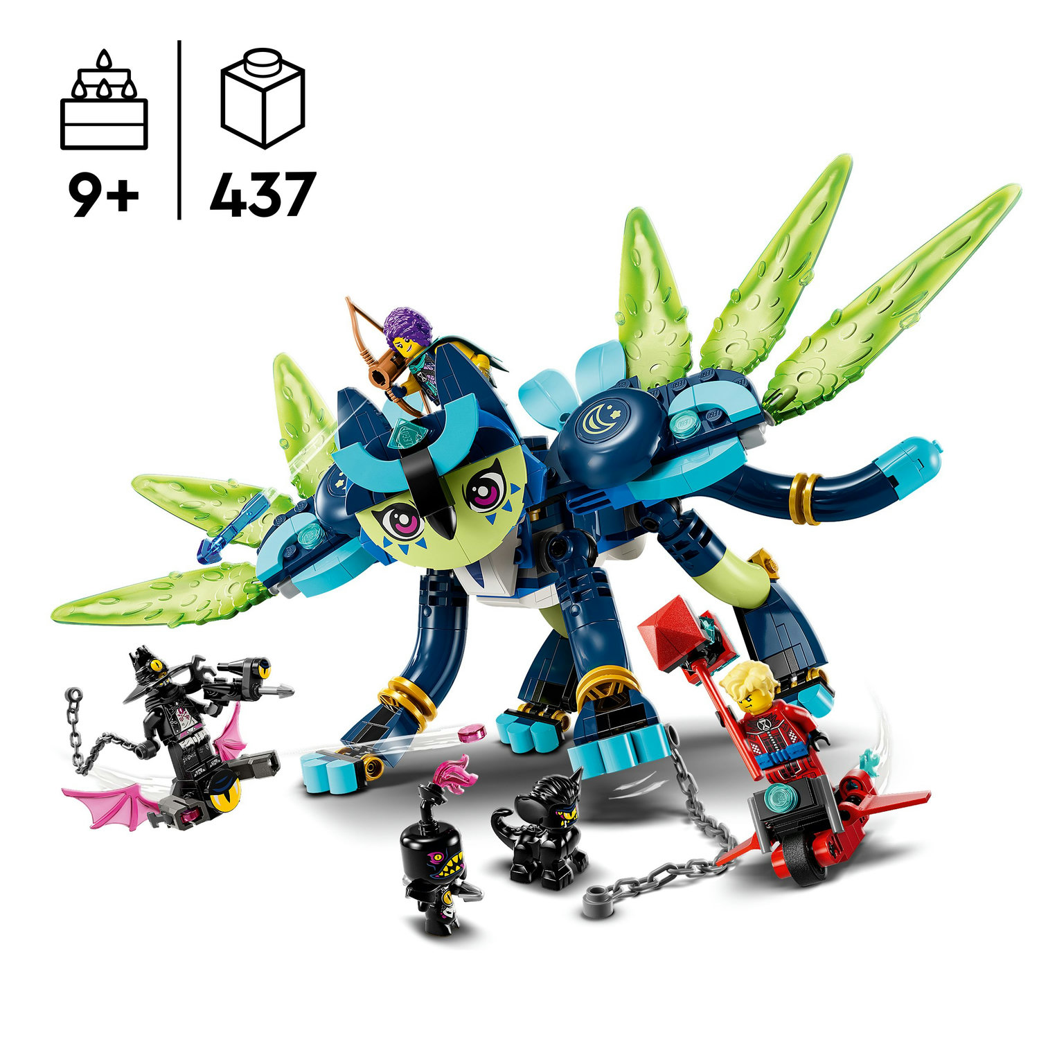 Voir la diapositive 3 : LEGO DREAMZzz 71476 Zoey et Zian, le Chat-Hibou, Jouet de Figurines pour Enfants, avec un Animal Fabuleux à Construire