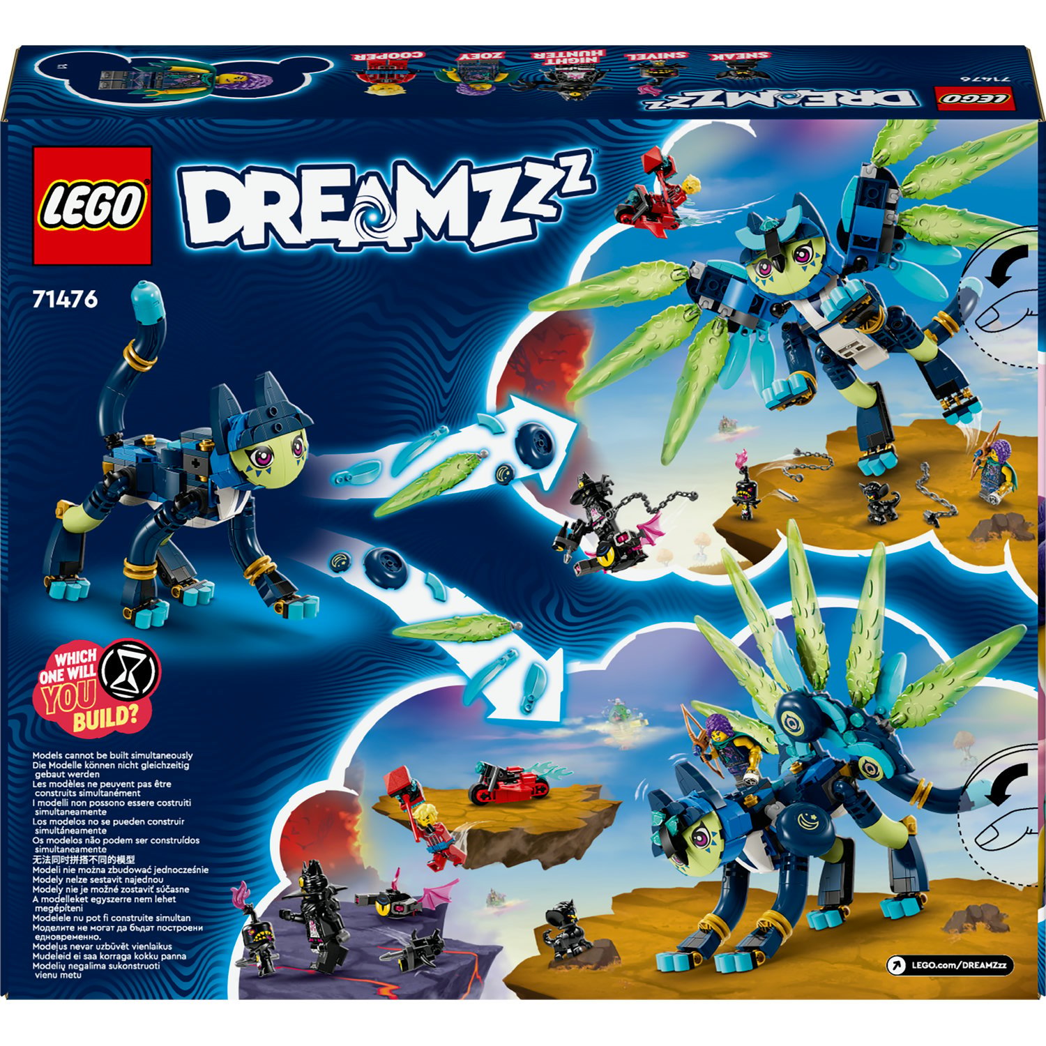 Voir la diapositive 7 : LEGO DREAMZzz 71476 Zoey et Zian, le Chat-Hibou, Jouet de Figurines pour Enfants, avec un Animal Fabuleux à Construire