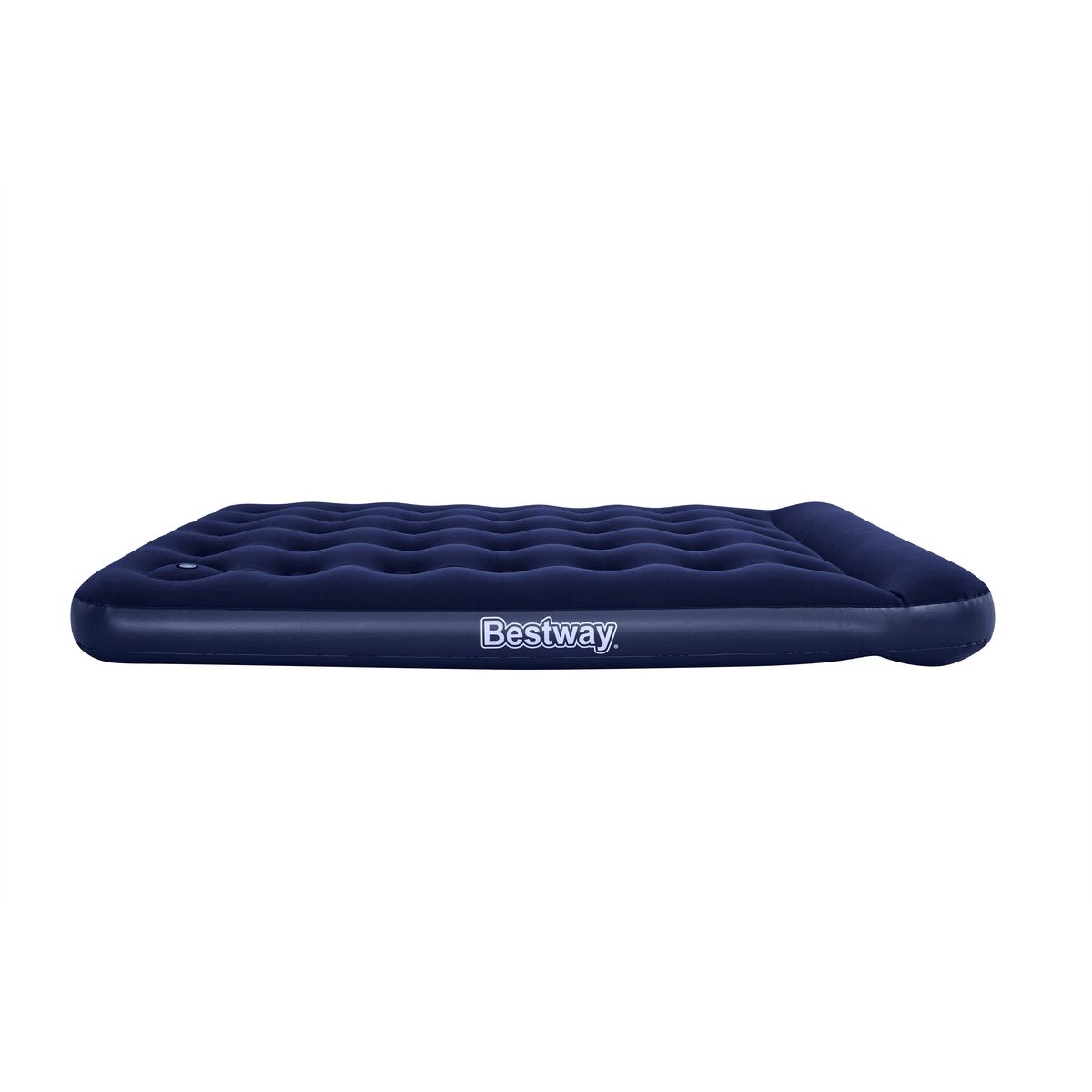 BESTWAY Matelas gonflable avec pompe à pied intégrée 2 places 191 m x 137 x 22 cm - Bleu