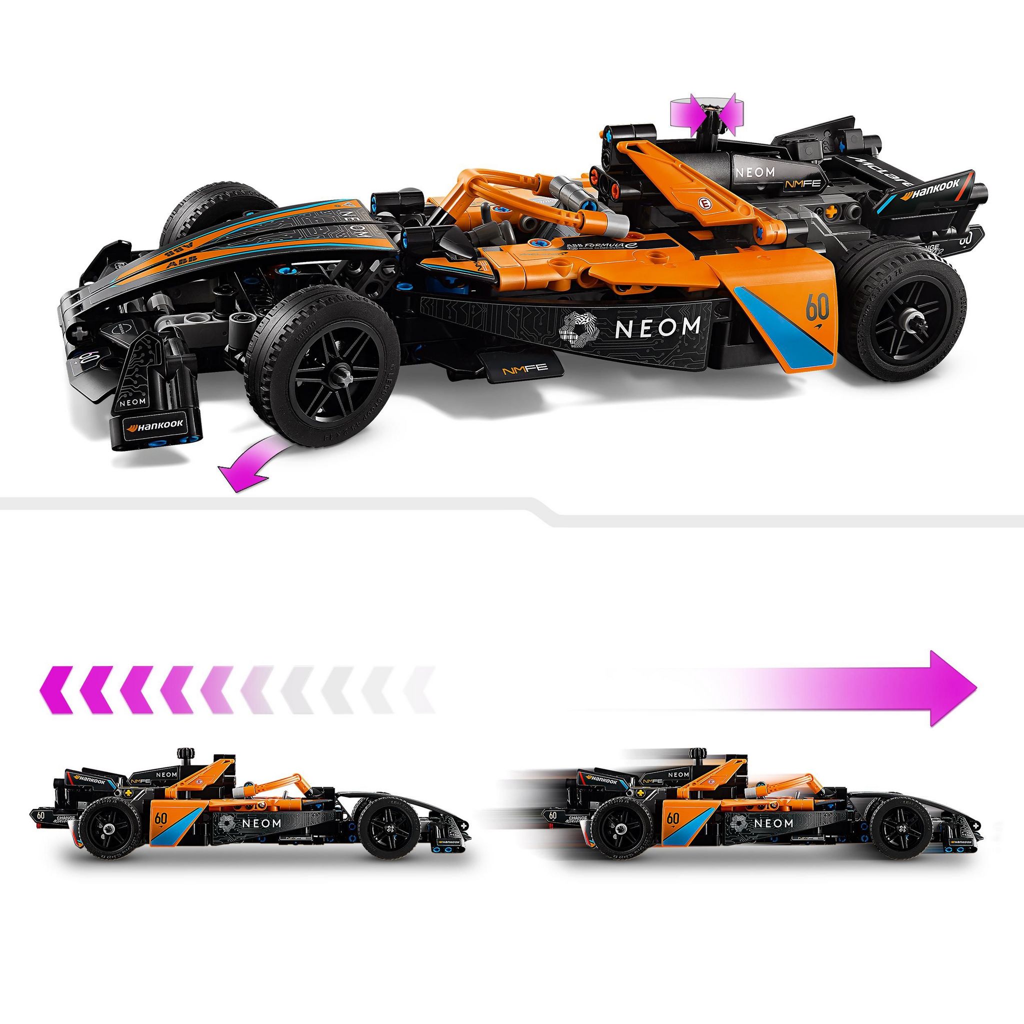 Voir la diapositive 5 : LEGO LEGO Technic 42169 NEOM McLaren Formula E Race Car, Jouet de Voiture, Cadeau Jeu Créatif