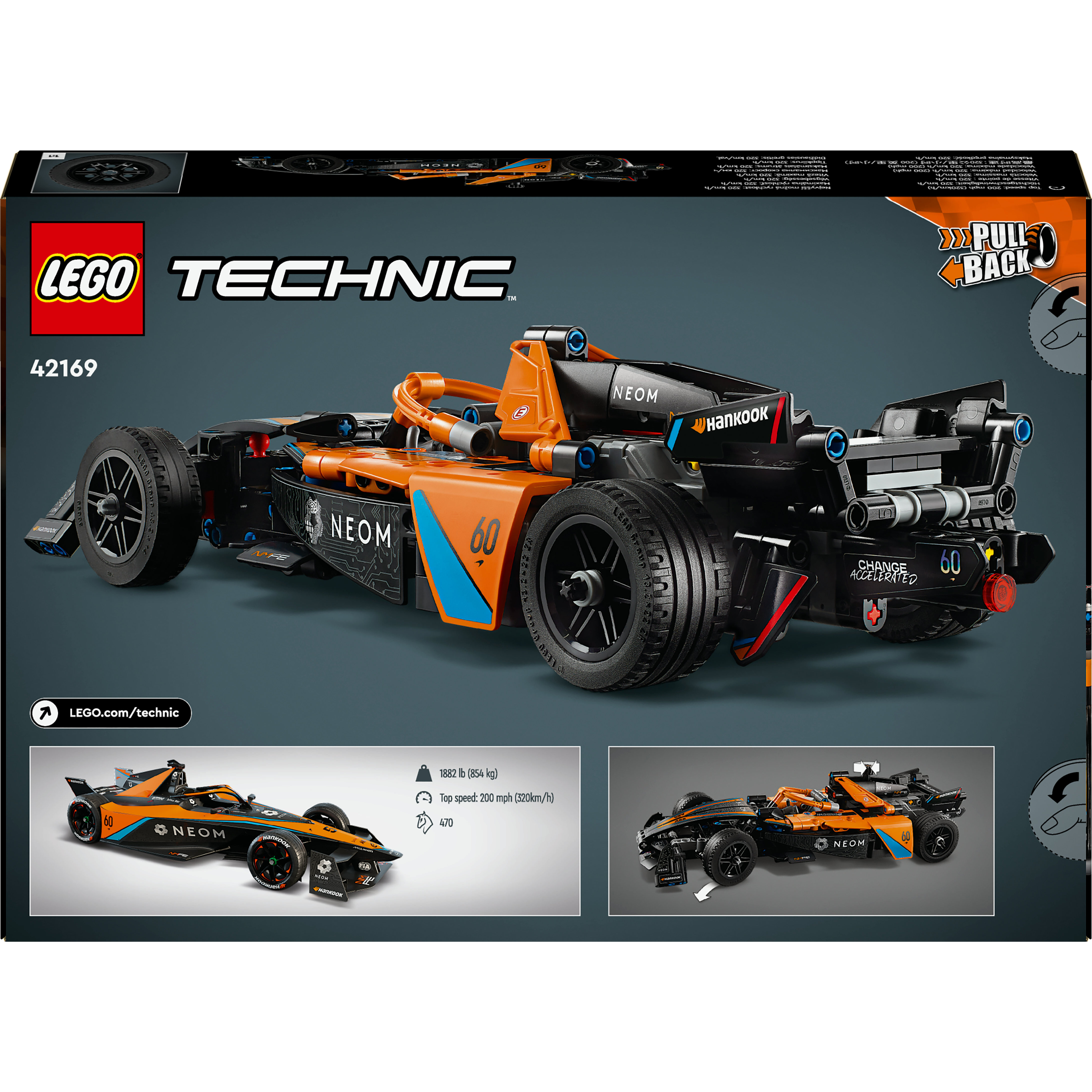 Voir la diapositive 8 : LEGO LEGO Technic 42169 NEOM McLaren Formula E Race Car, Jouet de Voiture, Cadeau Jeu Créatif