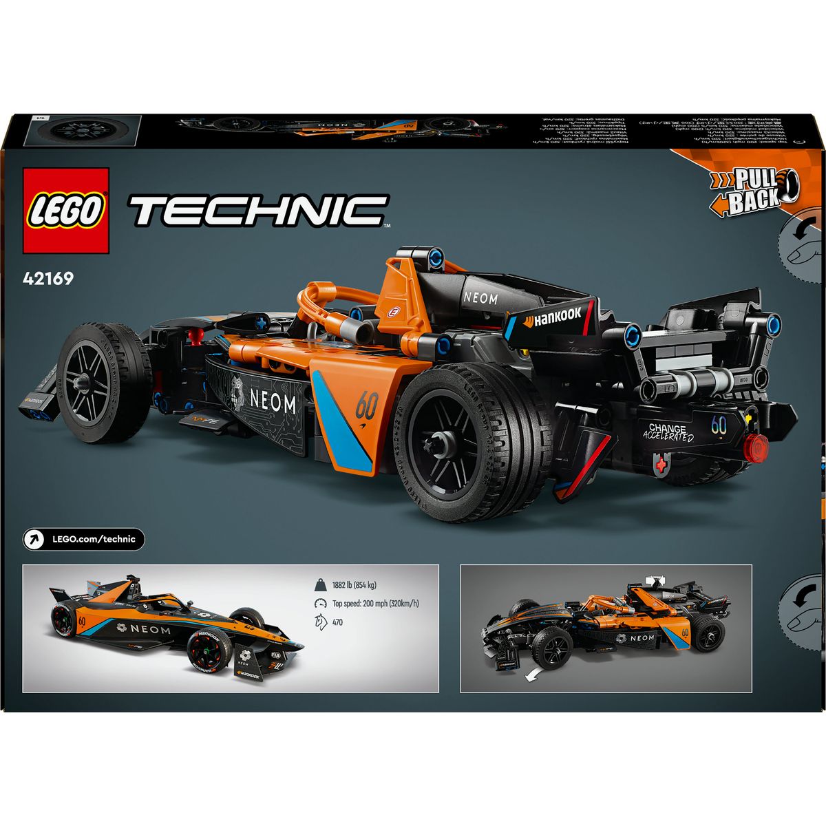 LEGO LEGO Technic 42169 NEOM McLaren Formula E Race Car, Jouet de Voiture, Cadeau Jeu Créatif