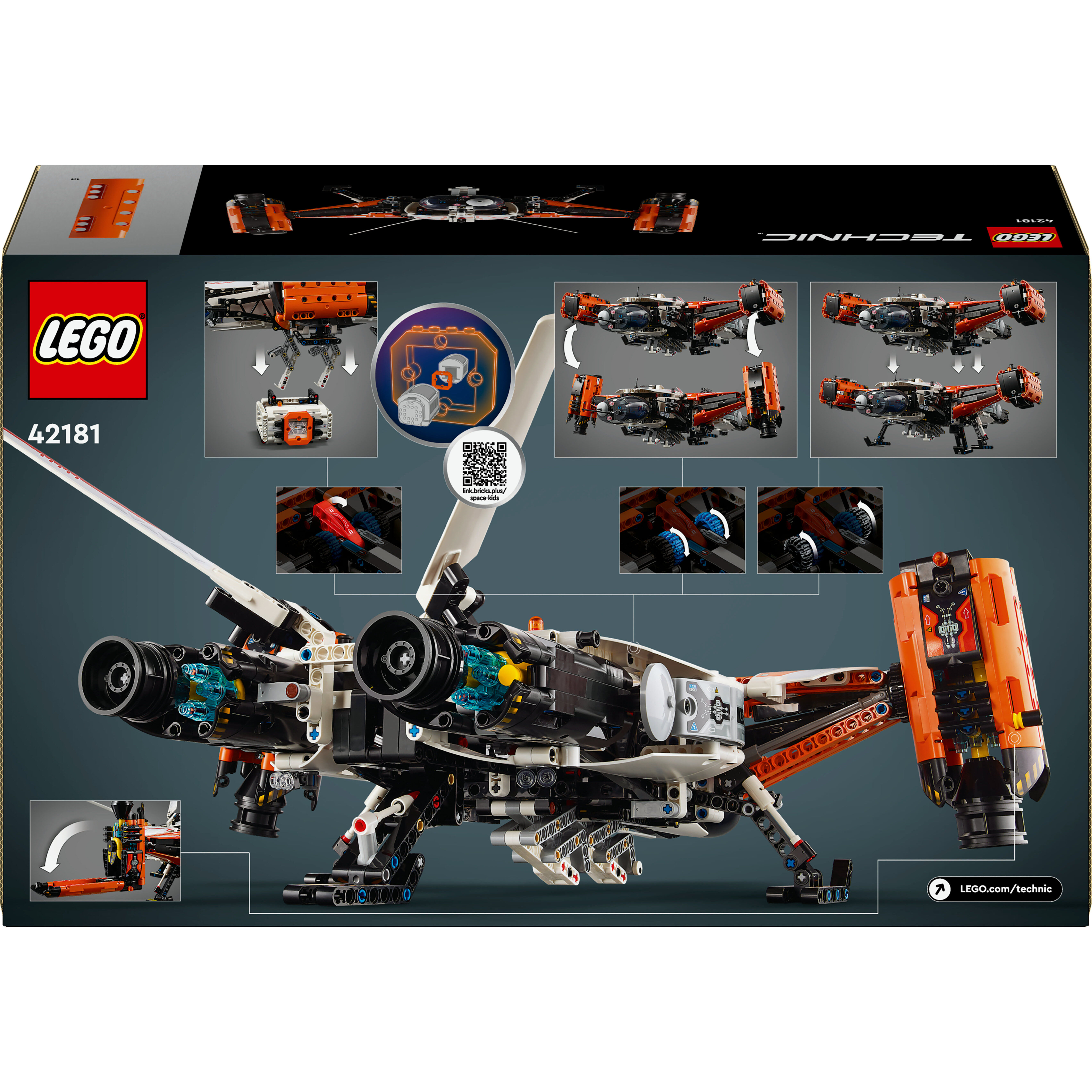 Voir la diapositive 8 : LEGO LEGO Technic 42181 Le Vaisseau Spatial Cargo VTOL LT81, Jouet de Construction de l'Espace