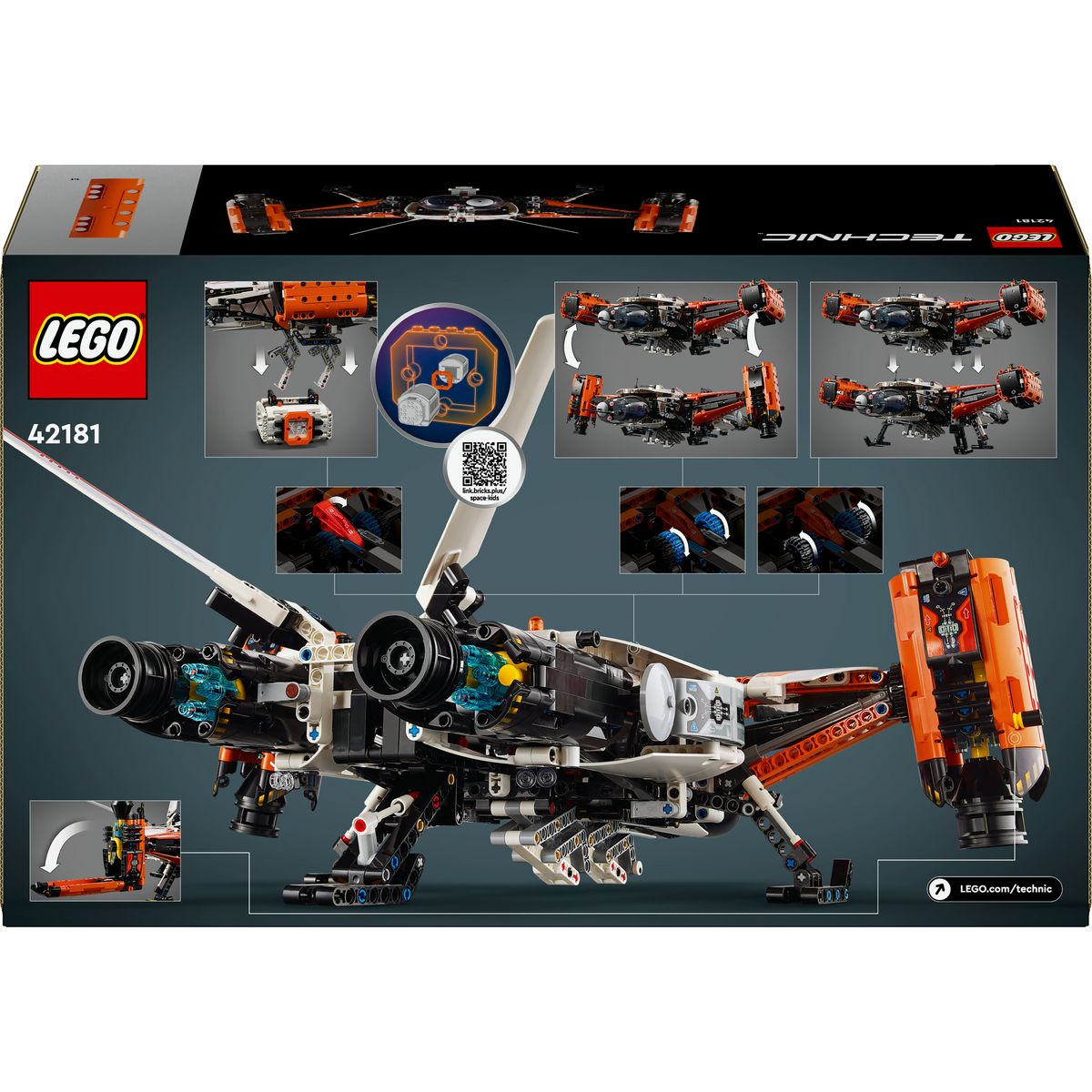 LEGO LEGO Technic 42181 Le Vaisseau Spatial Cargo VTOL LT81, Jouet de Construction de l'Espace