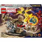 lego marvel 76280 spider-man contre l'homme-sable : la bataille finale, jouet avec minifigurines de super-héros