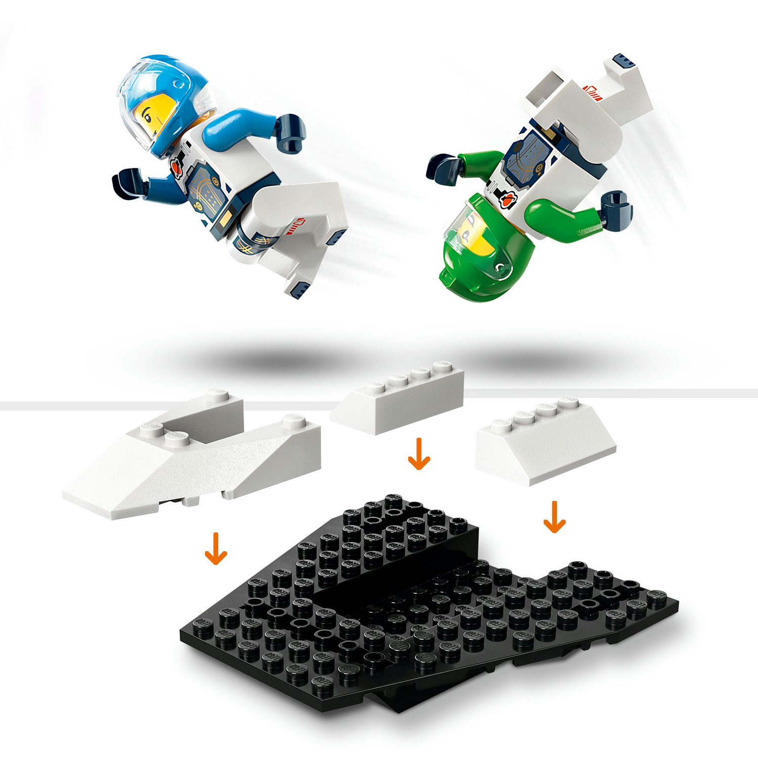 Voir la diapositive 5 : LEGO City 60429 Le Vaisseau et la Découverte de l'Astéroïde, Jouet avec 2 Minifigurines d'Astronautes et Figurine Alien