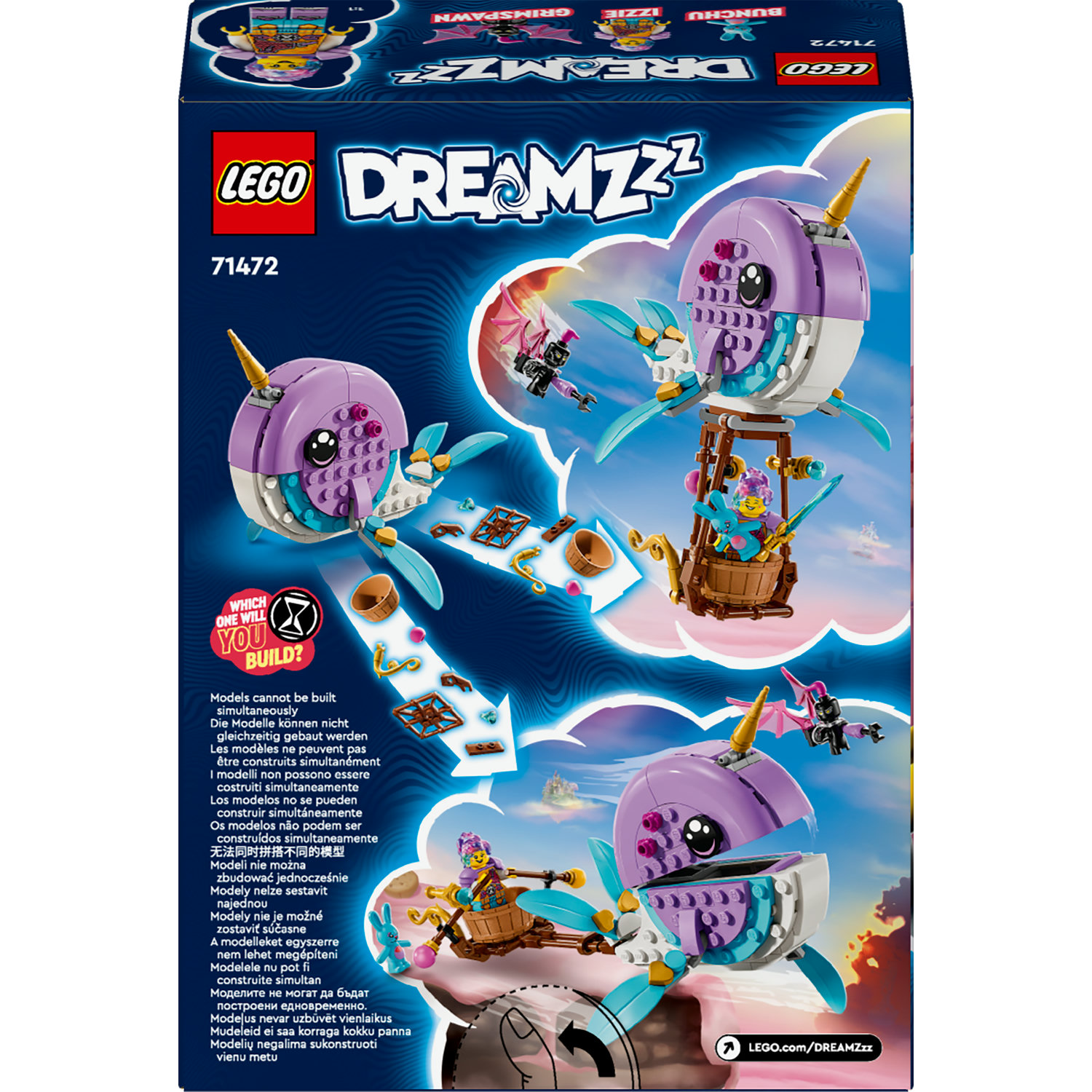 Voir la diapositive 7 : LEGO DREAMZzz 71472 La Montgolfière Narval d'Izzie, Jouet d'Animaux Marins, Sauvetage de Lapin Bunchu avec Figurine Baleine