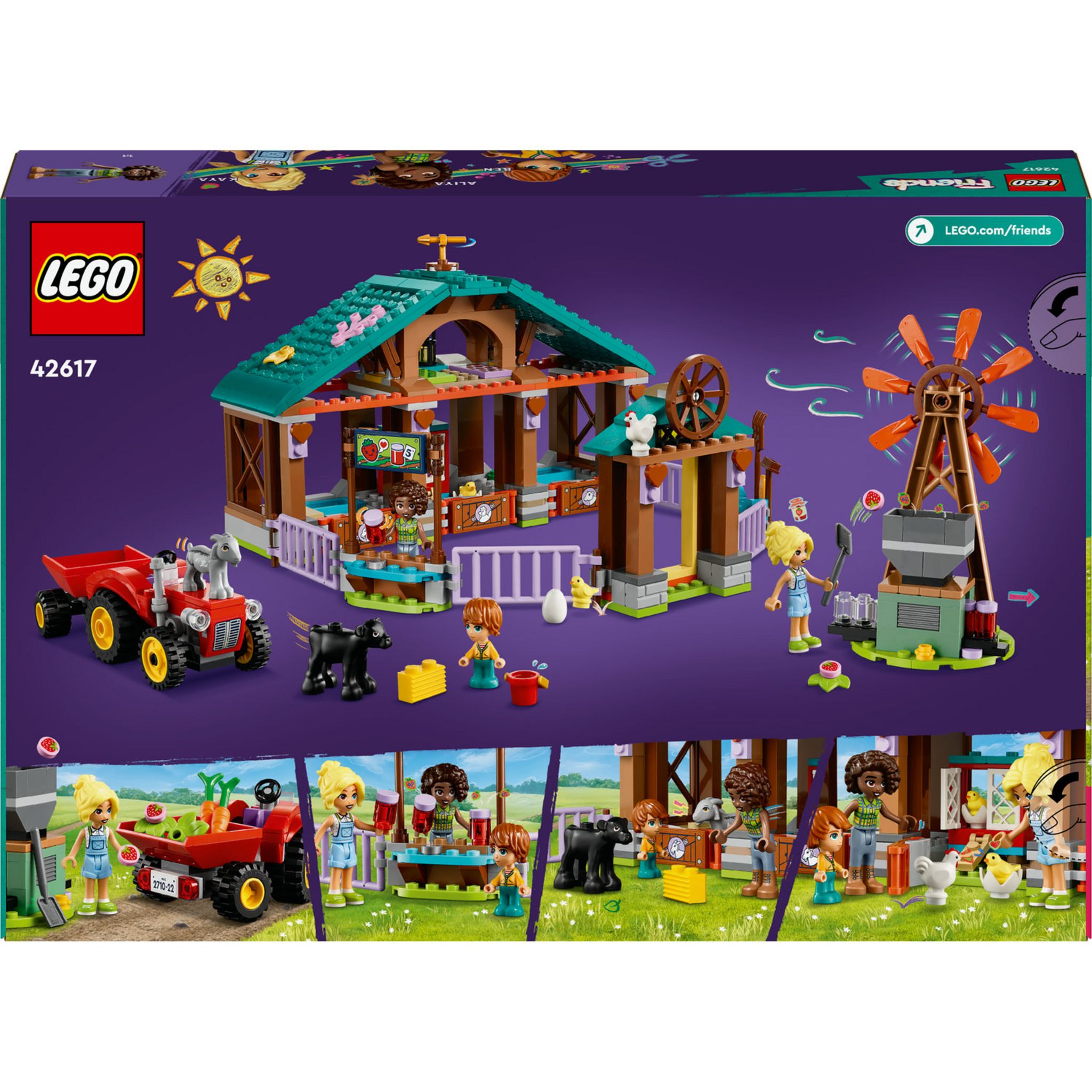 Voir la diapositive 7 : LEGO Friends 42617 Le Refuge des Animaux de la Ferme, Jouet de Ferme avec 3 Figurines et 5 Animaux, plus un Tracteur