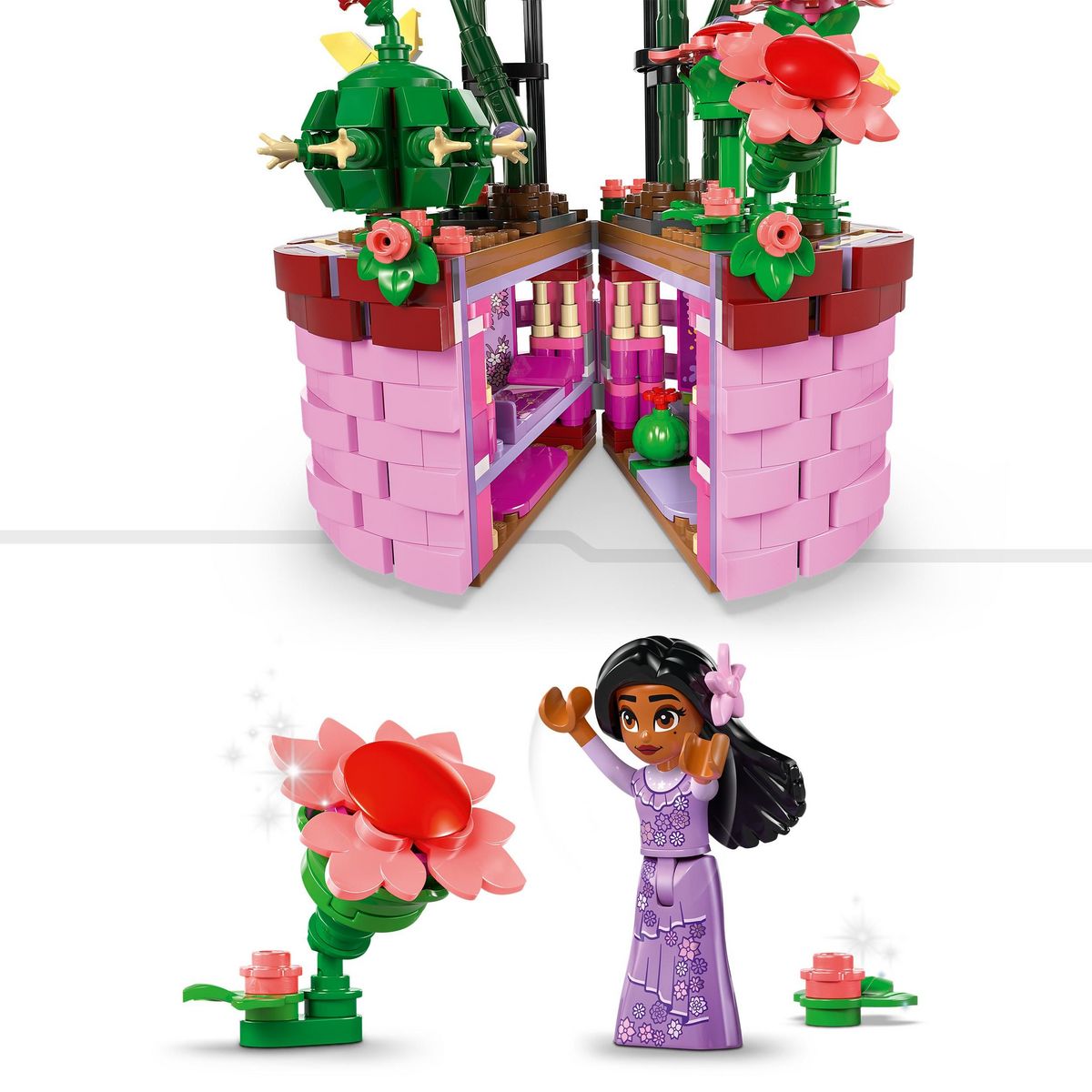 LEGO LEGO Disney Encanto 43237 Le Pot de Fleurs d'Isabela, Mini-Poupée Personnage du Film
