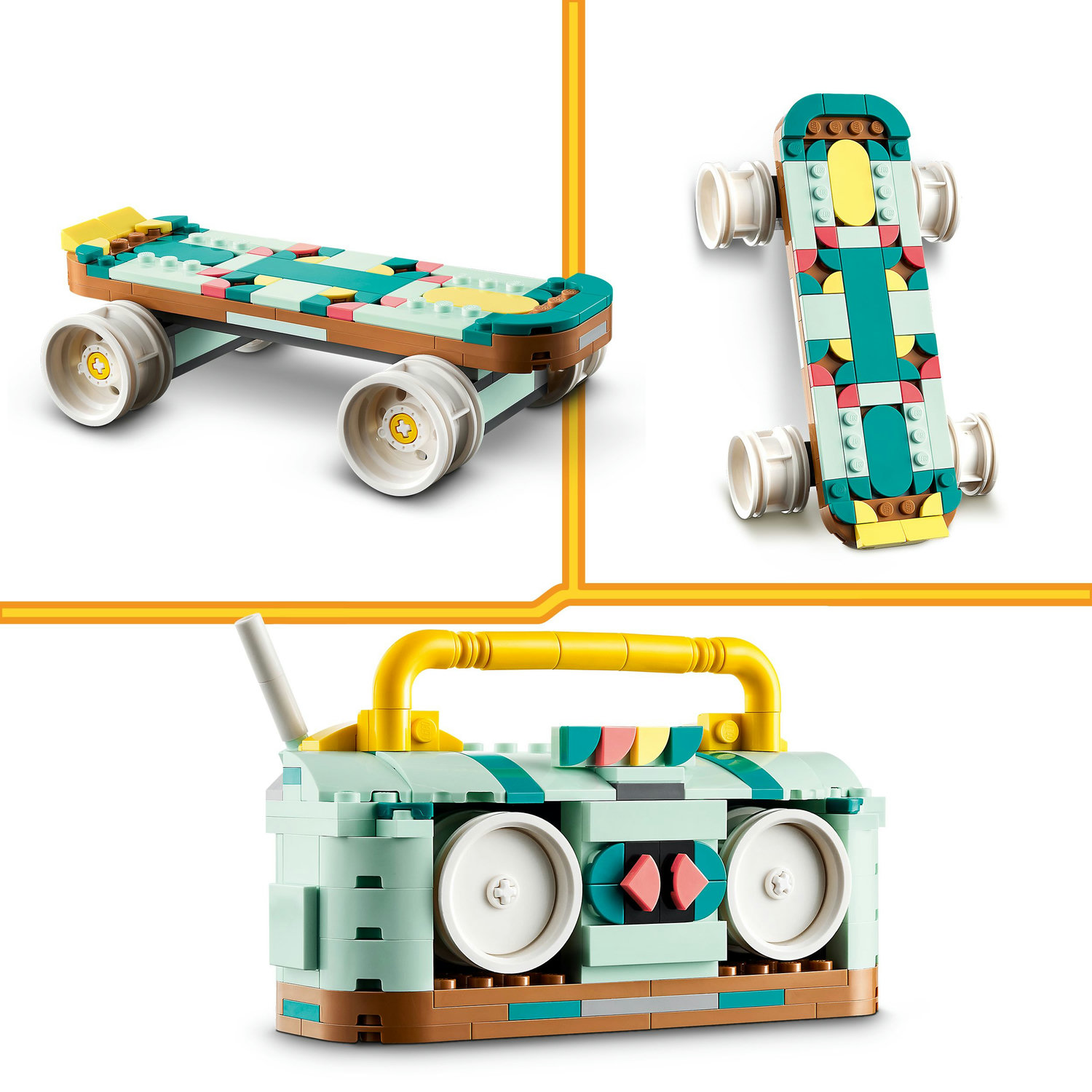 Voir la diapositive 5 : LEGO LEGO Creator 3-en-1 31148 Les Patins à Roulettes Rétro - Jouet pour Fille ou Garçon 8 ans
