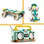 LEGO Creator 3en1 31148 Les Patins à Roulettes Rétro, Jouet avec Mini-Skateboard et Boombox, Décoration Rétro