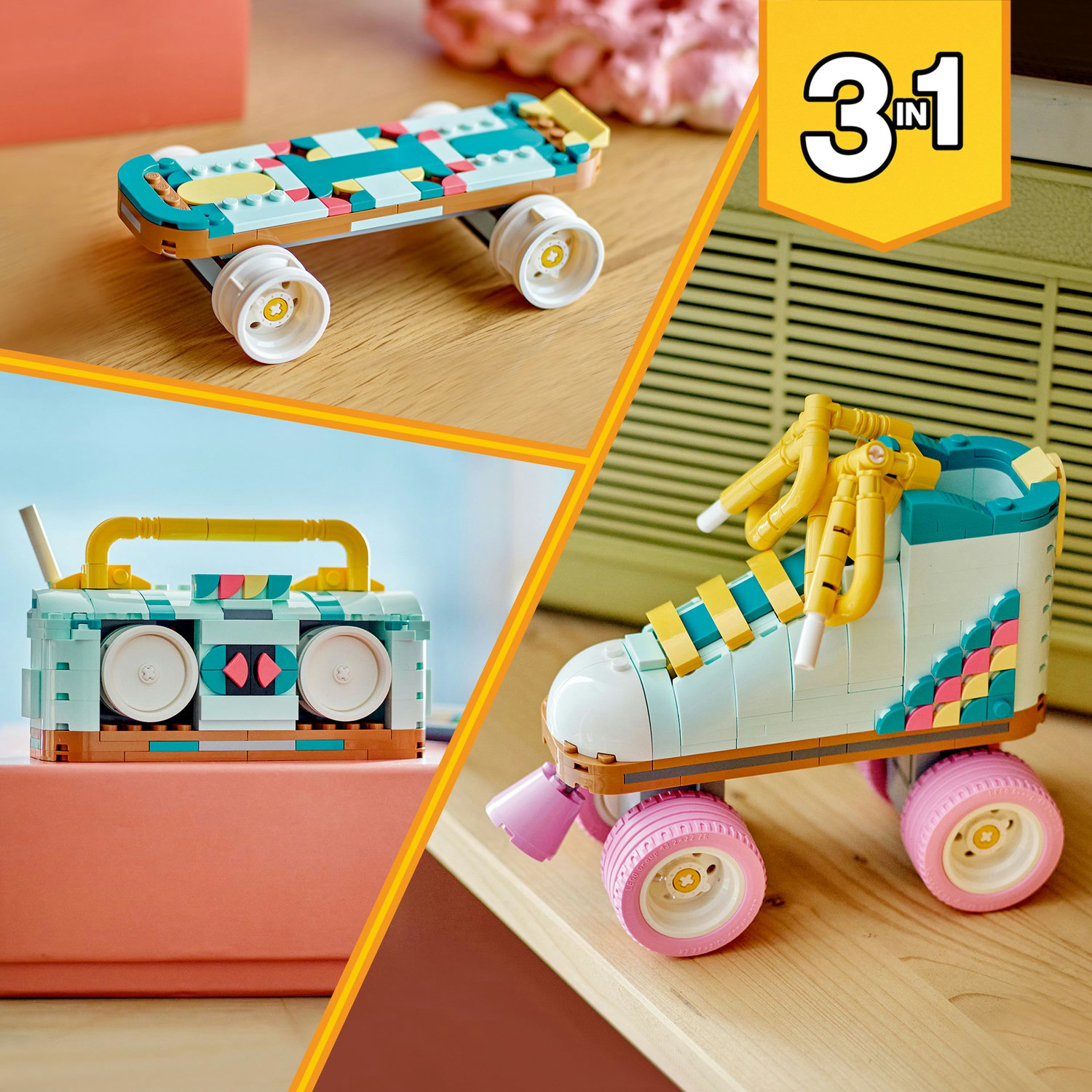 Voir la diapositive 6 : LEGO LEGO Creator 3-en-1 31148 Les Patins à Roulettes Rétro - Jouet pour Fille ou Garçon 8 ans
