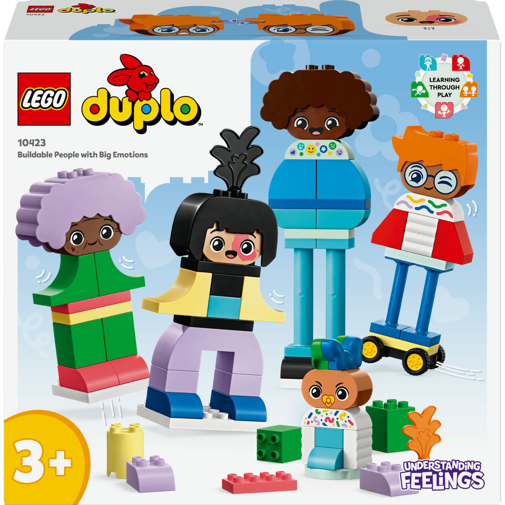 Voir la diapositive 7 : LEGO DUPLO Ma Ville 10423 Personnages à Construire aux Différentes Émotions, Jouet avec 71 Briques avec 5 Personnages