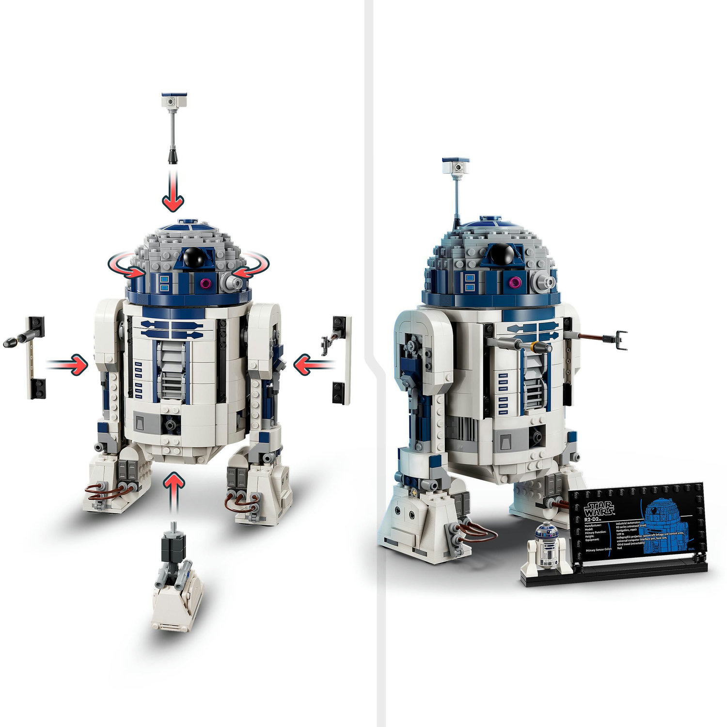 Voir la diapositive 4 : LEGO LEGO Star Wars 75379 R2-D2 - Jouet Droïde à Construire - Cadeau Enfants - Jeu de Combat