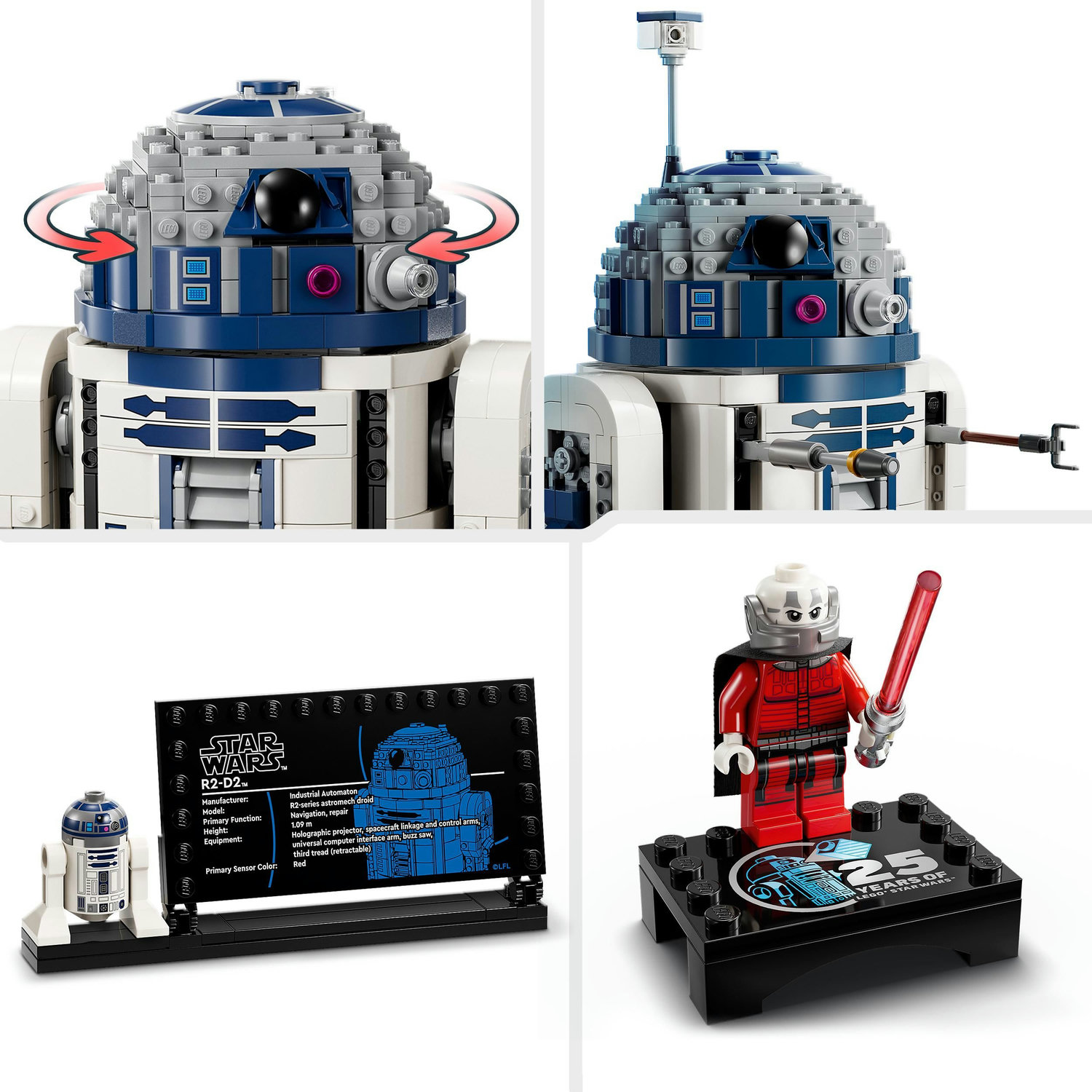 Voir la diapositive 5 : LEGO LEGO Star Wars 75379 R2-D2 - Jouet Droïde à Construire - Cadeau Enfants - Jeu de Combat