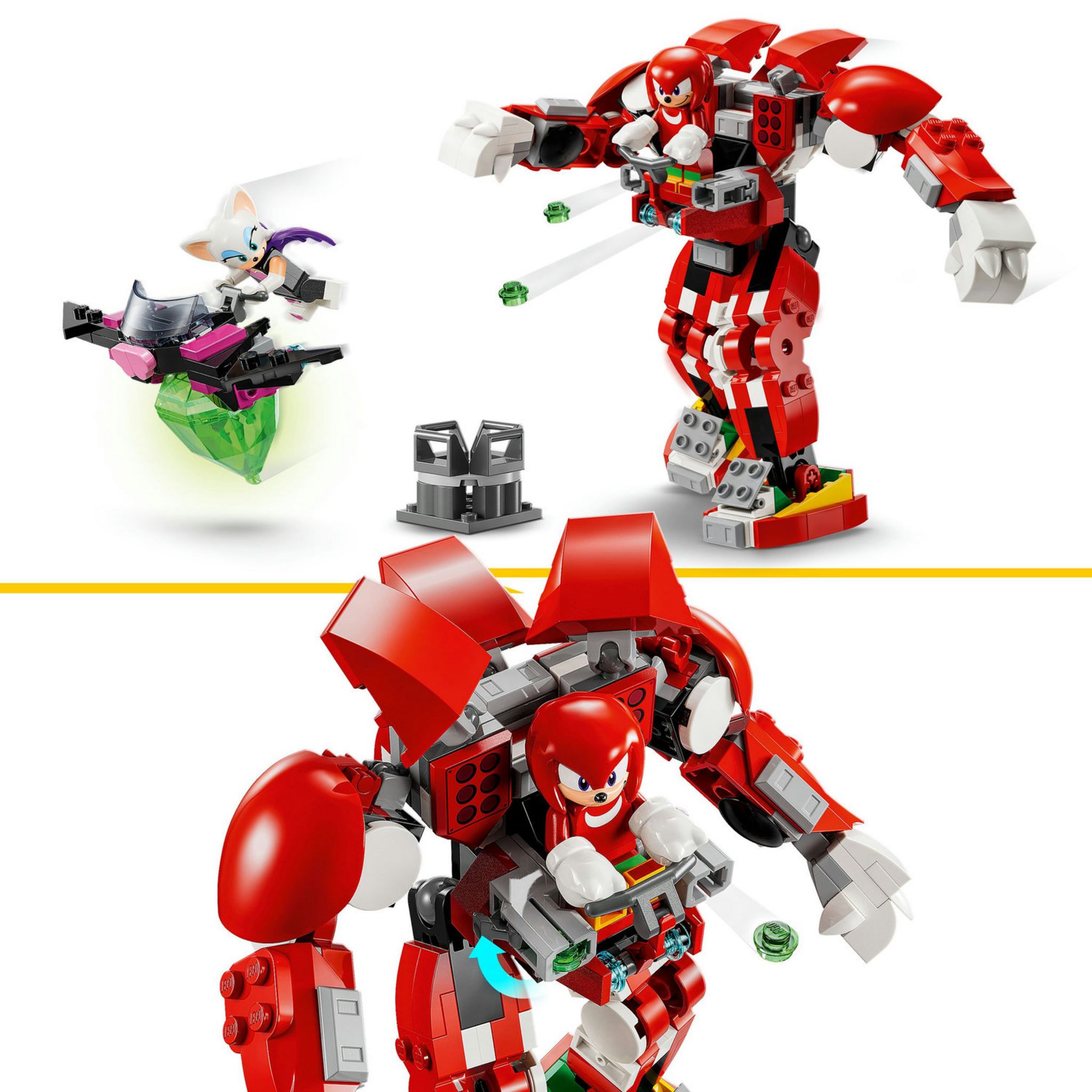 Voir la diapositive 4 : LEGO Sonic Le Hedgehog 76996 Le Robot Gardien de Knuckles, Figurines de Jeu Vidéo Knuckles et Rouge avec le Maître Emeraude