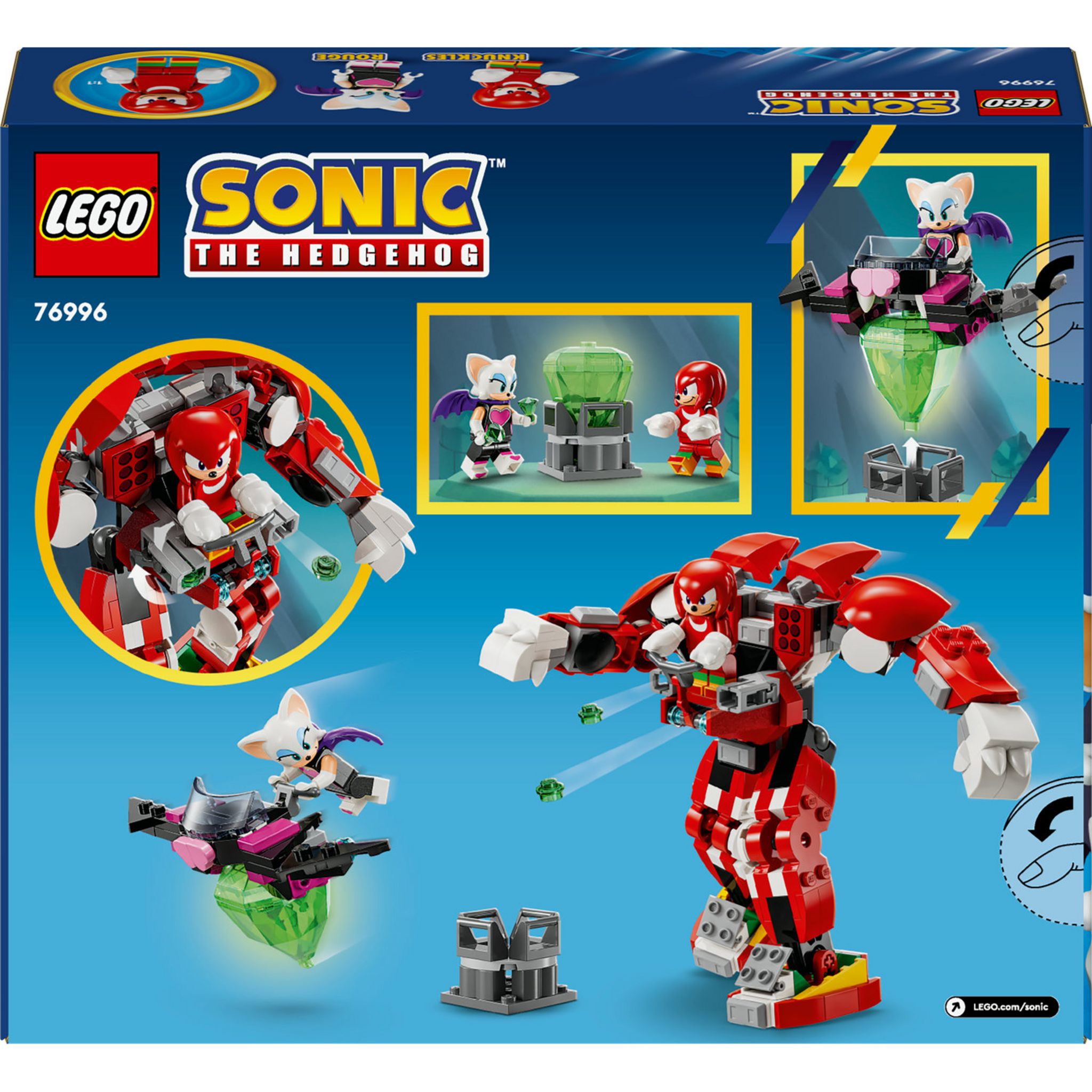 Voir la diapositive 8 : LEGO Sonic Le Hedgehog 76996 Le Robot Gardien de Knuckles, Figurines de Jeu Vidéo Knuckles et Rouge avec le Maître Emeraude