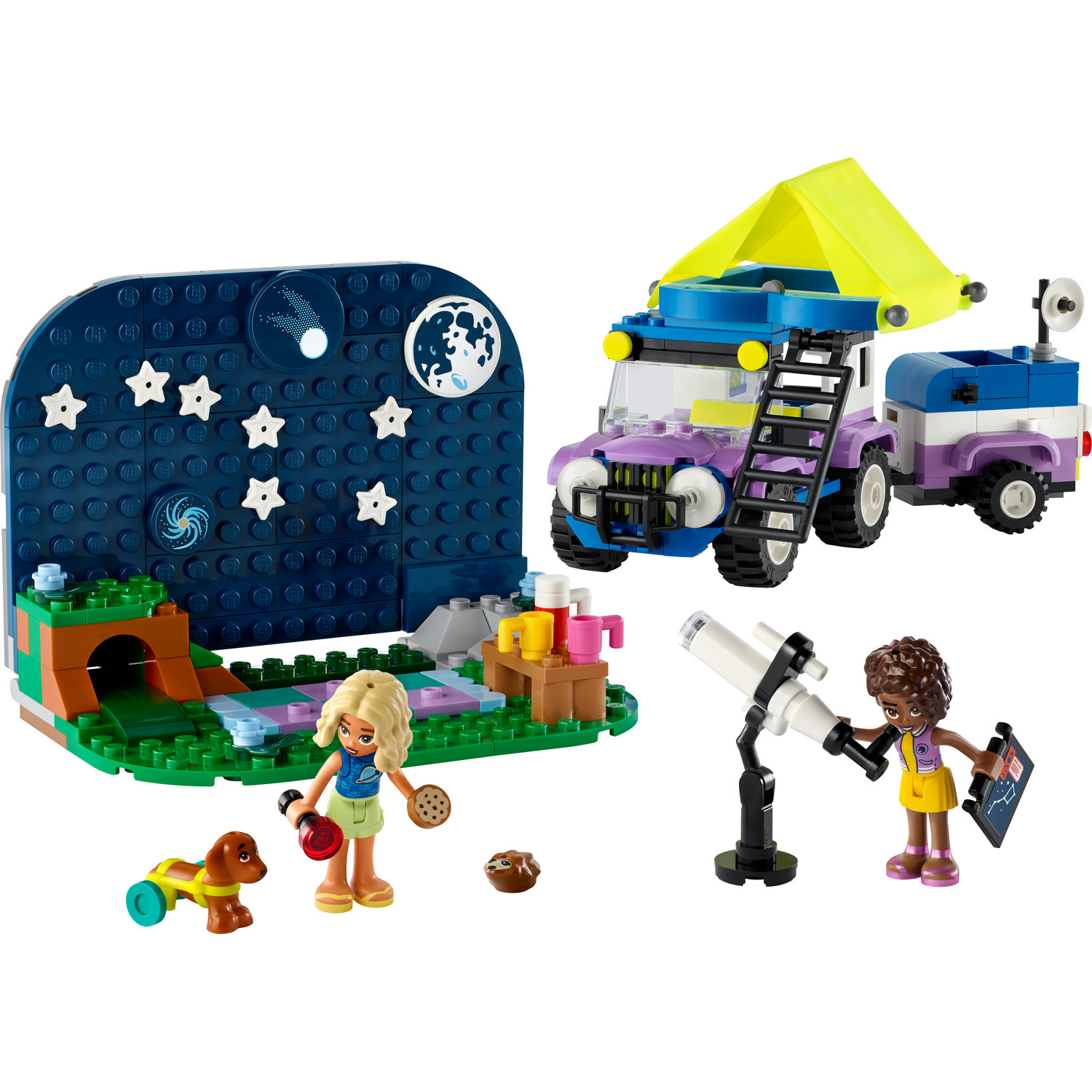 Voir la diapositive 2 : LEGO Friends 42603 Le Camping-Car d'Observation des Étoiles, Jouet pour Enfants, avec Figurines Animales, plus Mini-Poupées