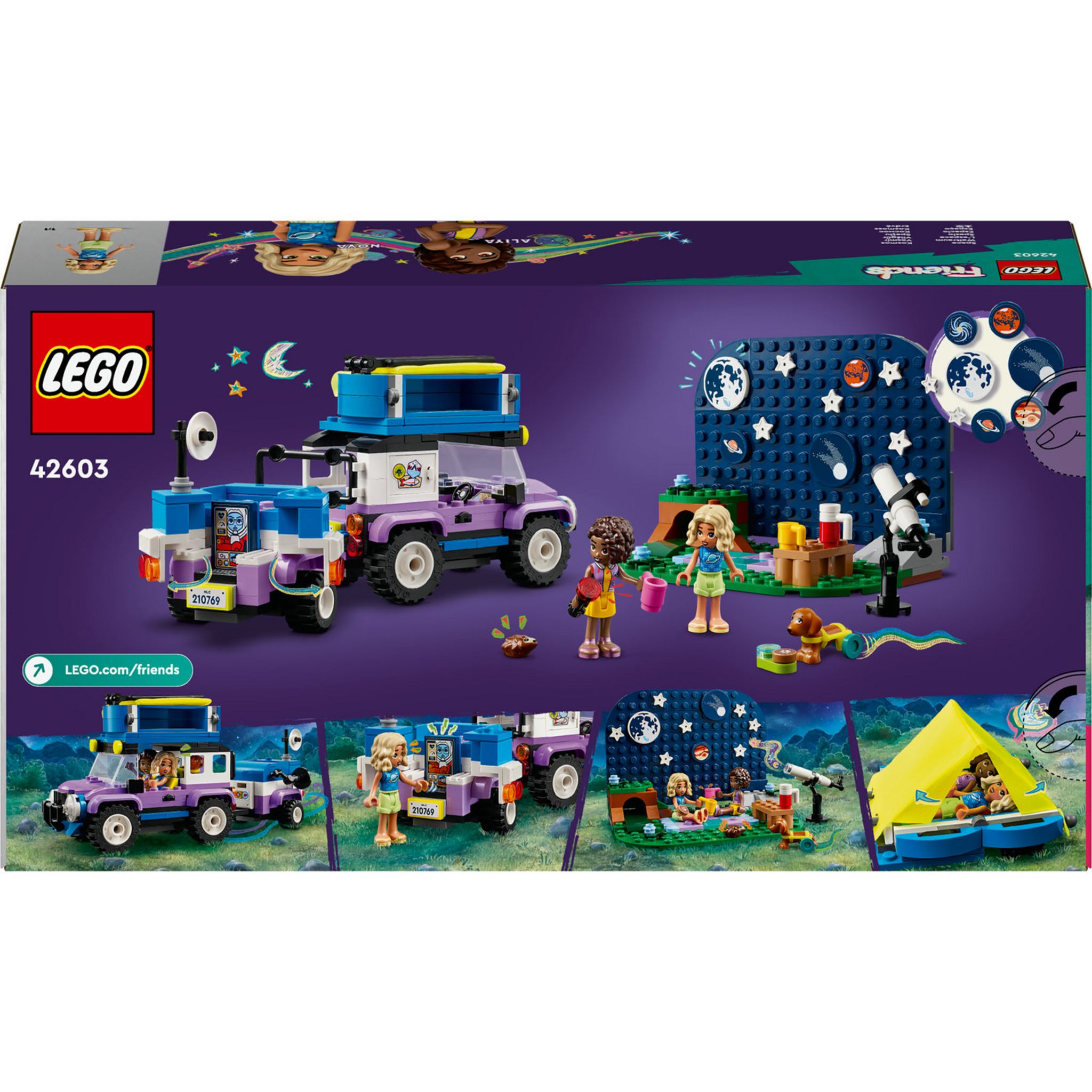 Voir la diapositive 5 : LEGO Friends 42603 Le Camping-Car d'Observation des Étoiles, Jouet pour Enfants, avec Figurines Animales, plus Mini-Poupées
