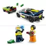 LEGO City 60415 La Course-Poursuite entre la Voiture de Police et la Super Voiture, Jouet avec Minifigurines, Cadeau Enfants