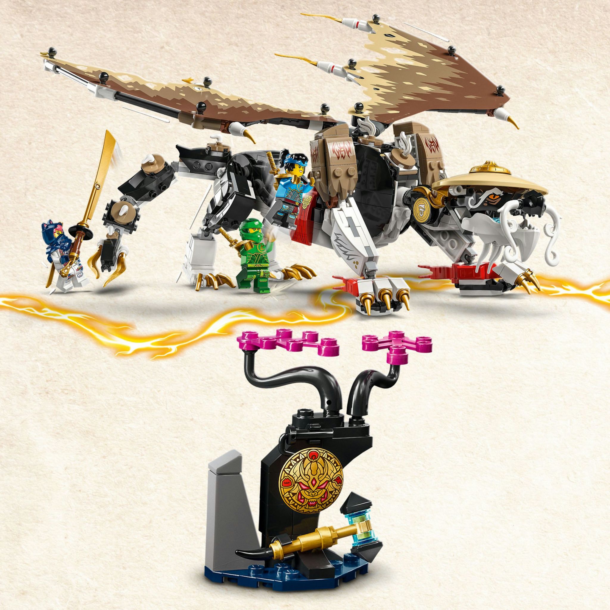 Voir la diapositive 4 : LEGO NINJAGO 71809 Egalt le Maître Dragon, Jouet Ninja avec 5 Minifigurines Ninja dont Personnages Lloyd et Nya
