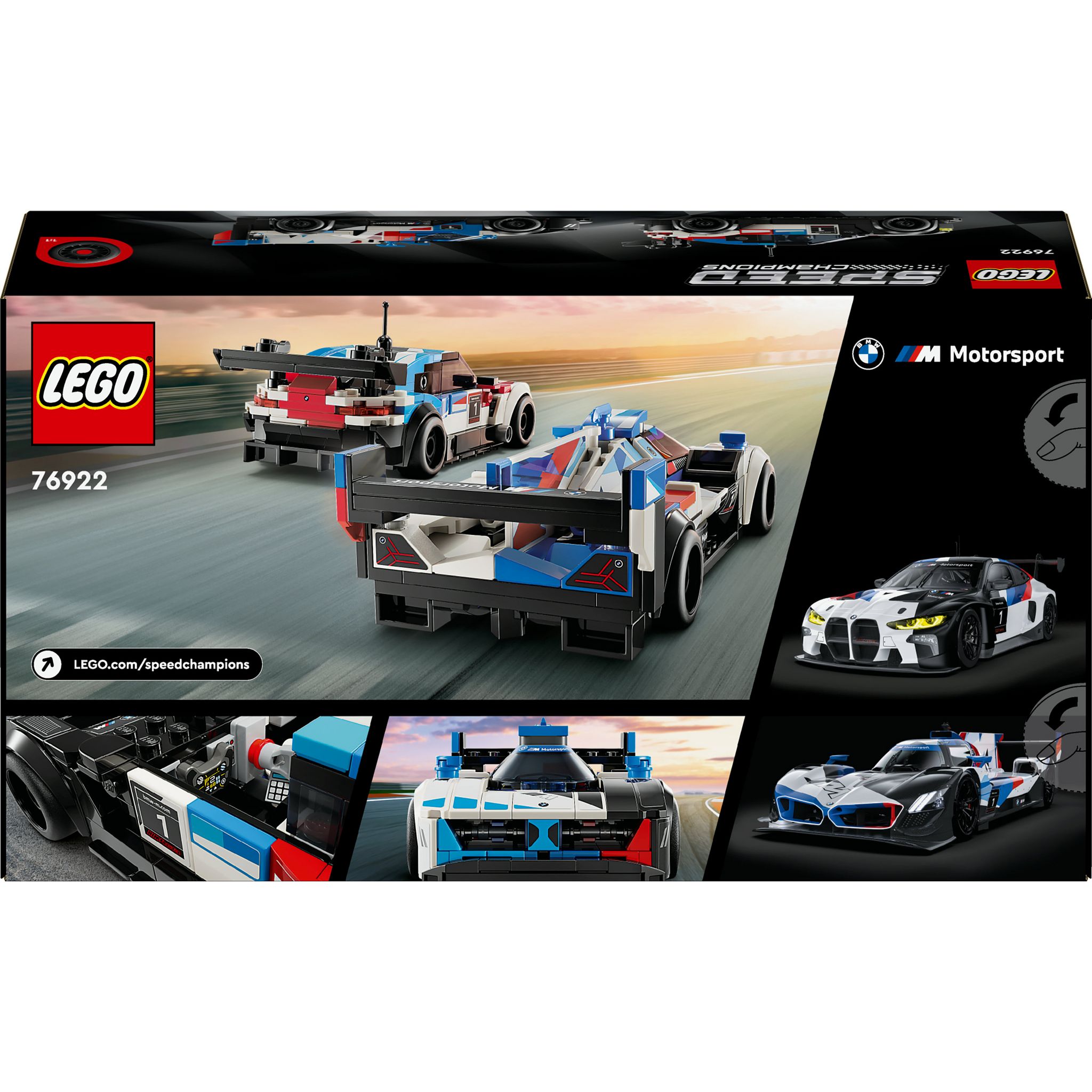 Voir la diapositive 8 : LEGO LEGO Speed Champions 76922 Voitures de Course BMW M4 GT3 et BMW M Hybrid V8, Idée Cadeau