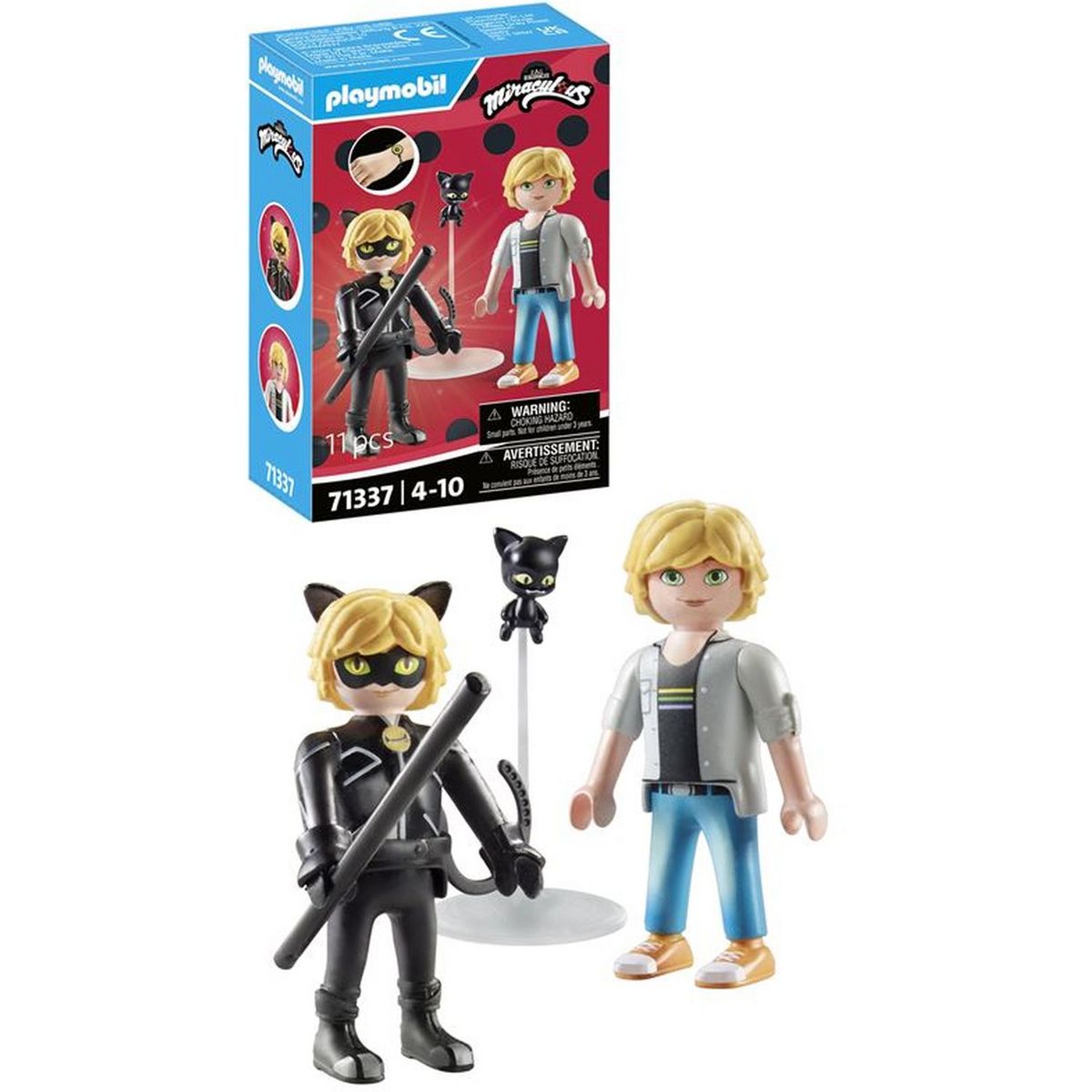 PLAYMOBIL 71337 Miraculous - Adrien et Chat Noir